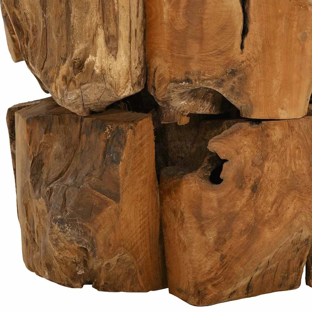 8 Vidaxl Coffee Table Solid Teak Driftwood - Brown, 8 of 9