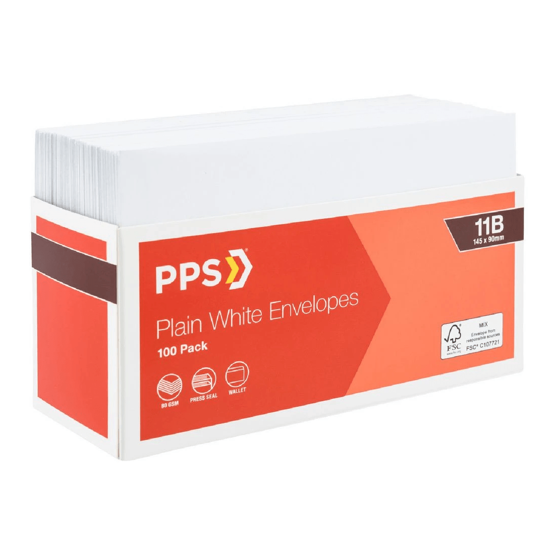 1 PPS Plainface 11B Envelopes White 100 Pack, 1 of 4