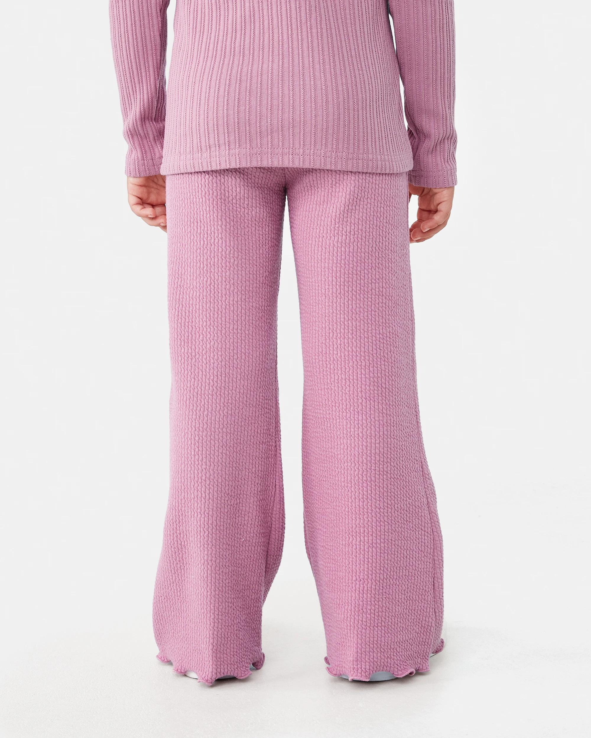 2 Jacquard Flared Leggings Dust Rose, 2 of 6