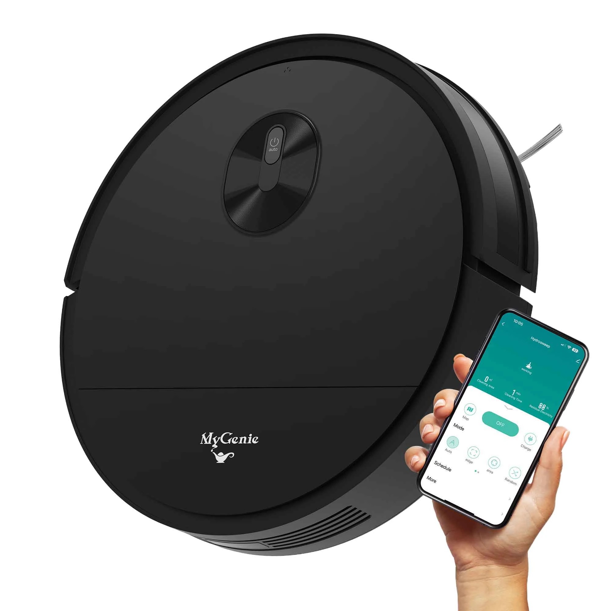 5 MyGenie Vortex Wet and Dry Robotic Vacuum - Black, 5 of 10