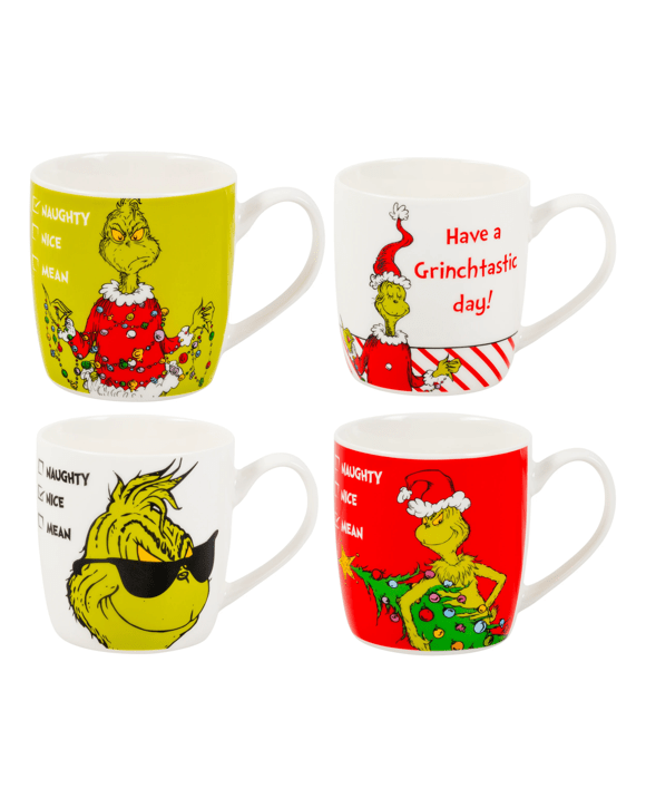 Set of 4 The Grinch Mugs