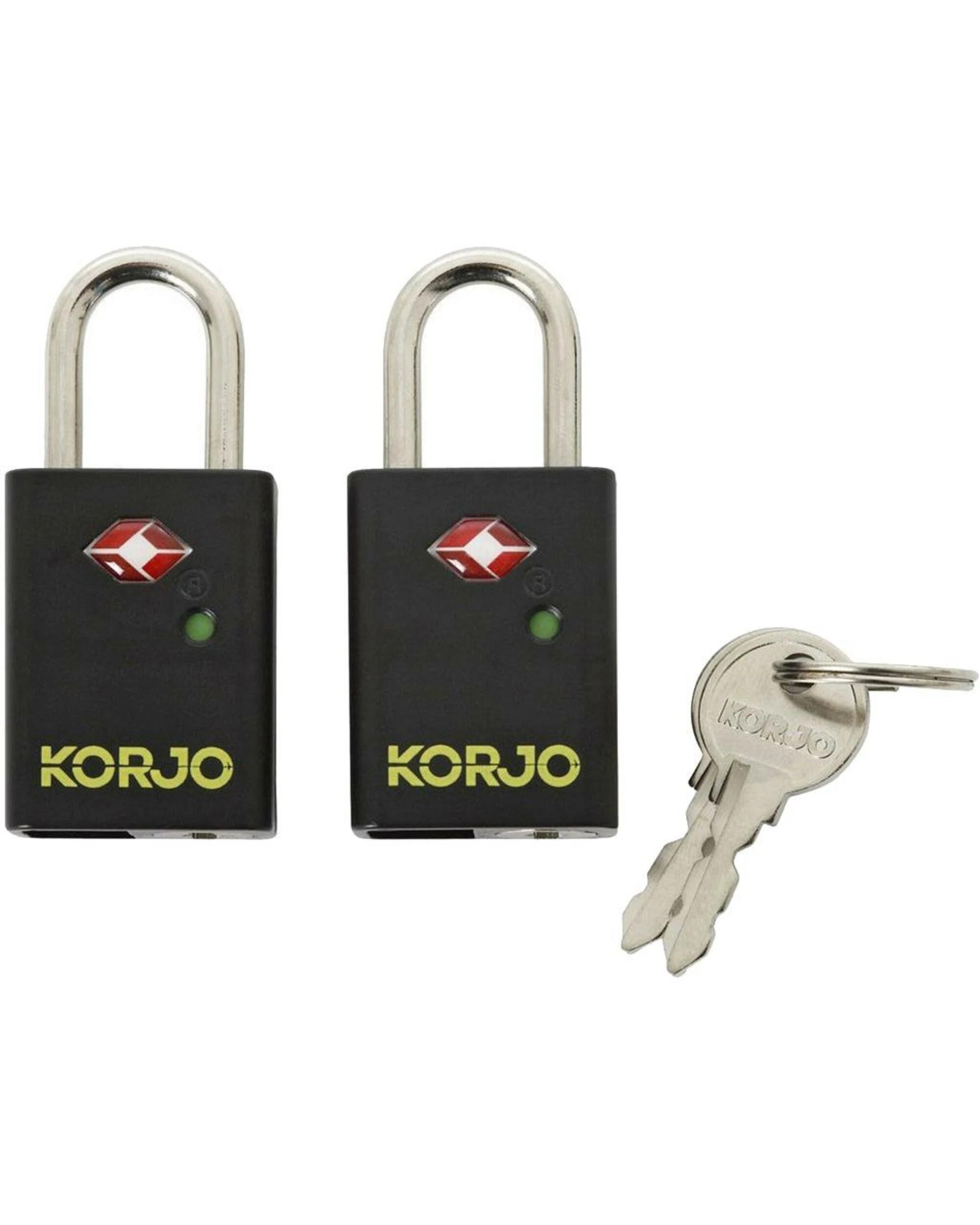 1 Korjo TSA Keyed Lock with Indicator - 2-Pack - Black, 1 of 1