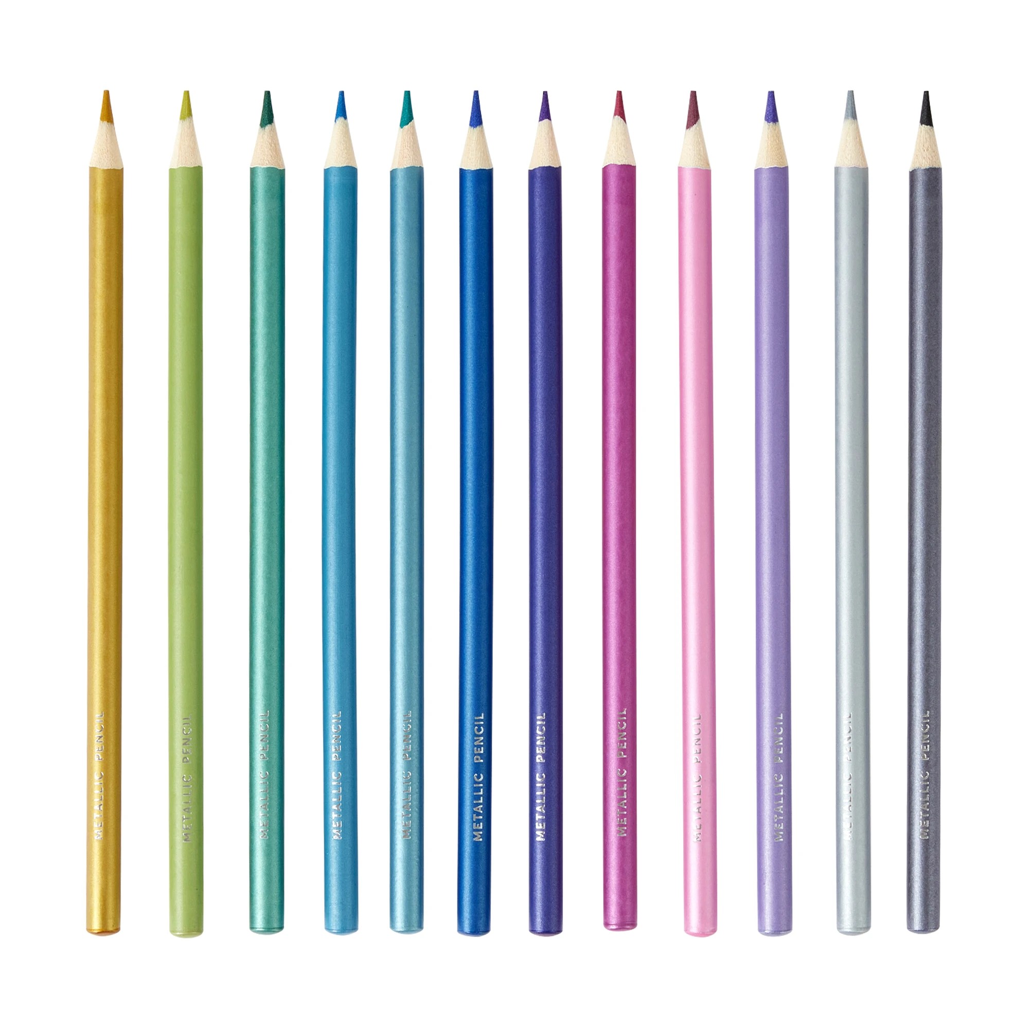 3 12 Pack Metallic Coloured Pencils, 3 of 5