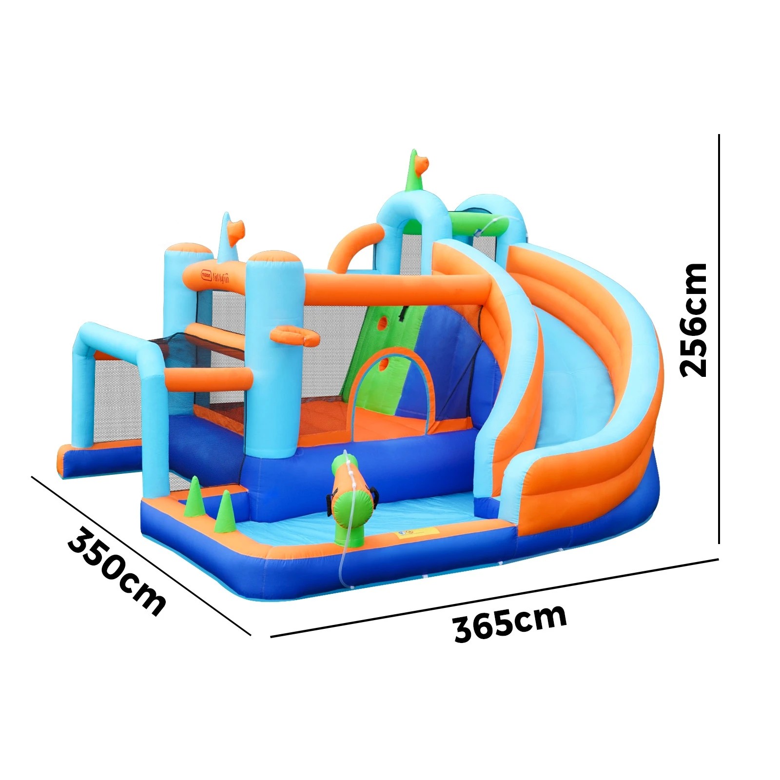 10 Airmyfun 9-in-1 Inflatable Water Park Jumping Castle Soccer Goalpost Blower
 - Multi, 10 of 10