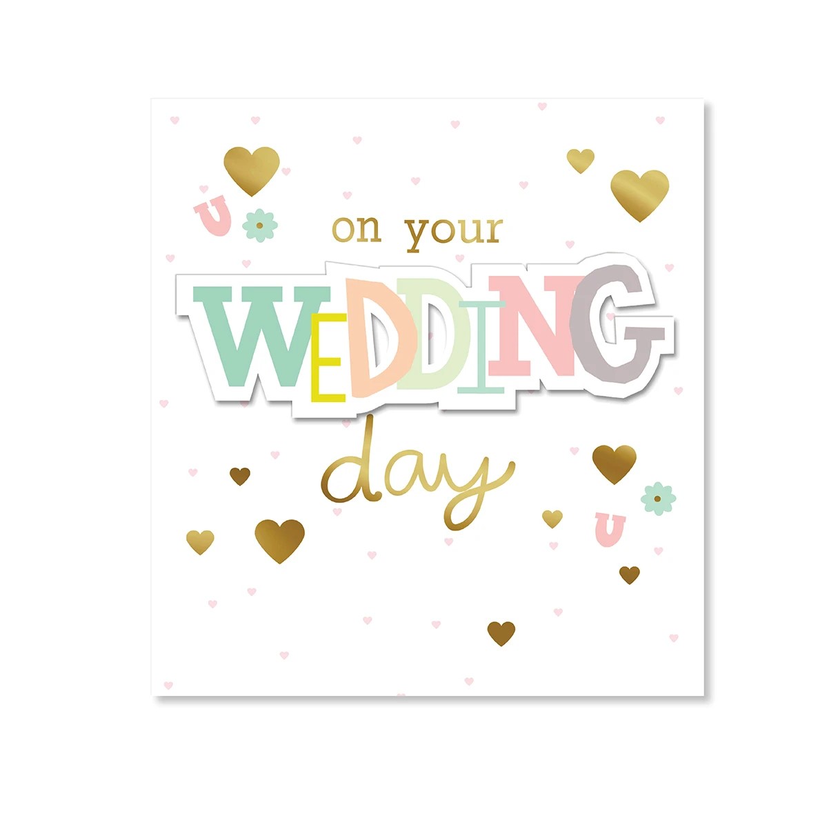 3 Hallmark Wedding Card - Gold Hearts, 3 of 3