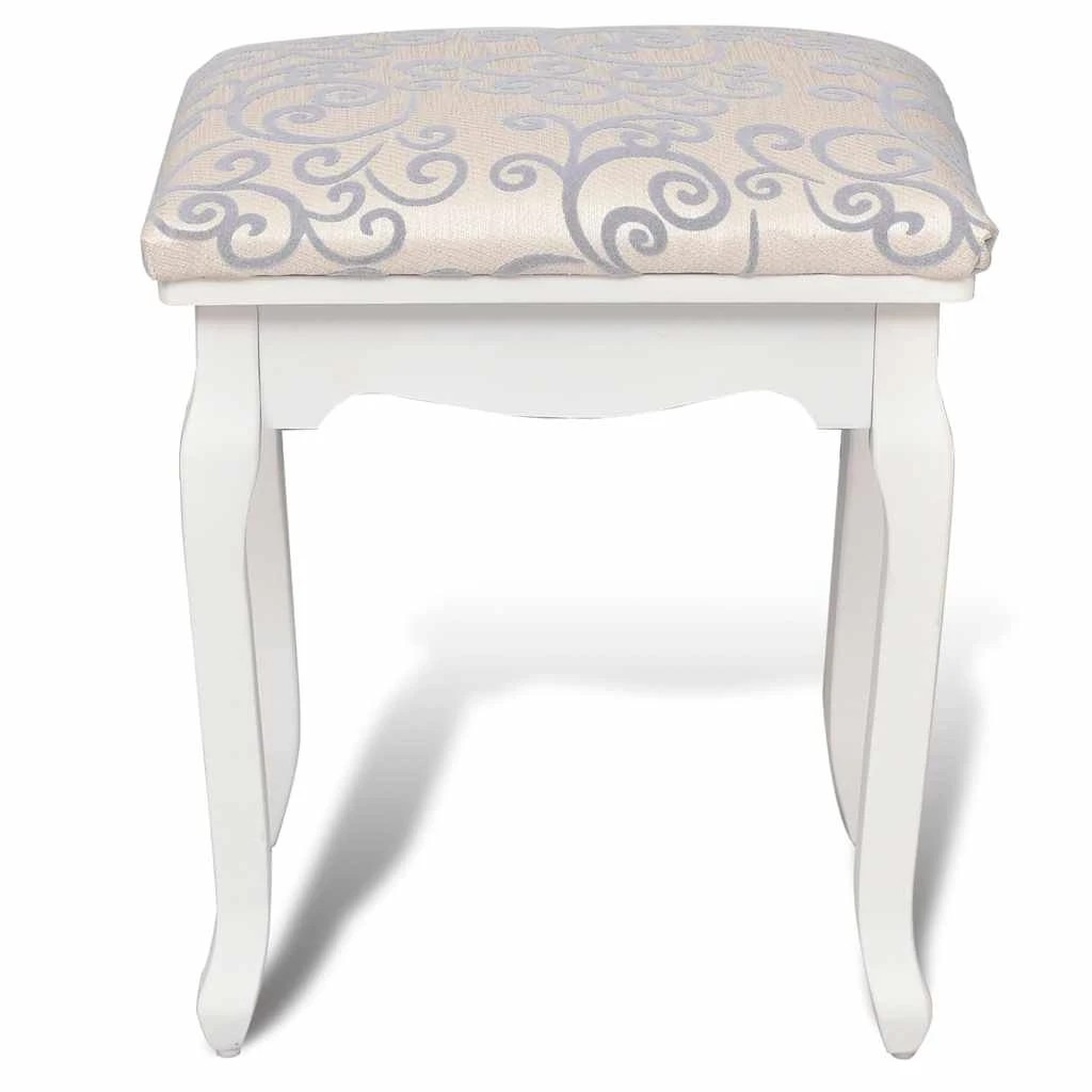 3 vidaXL Vanity table Pattern - White, 3 of 5