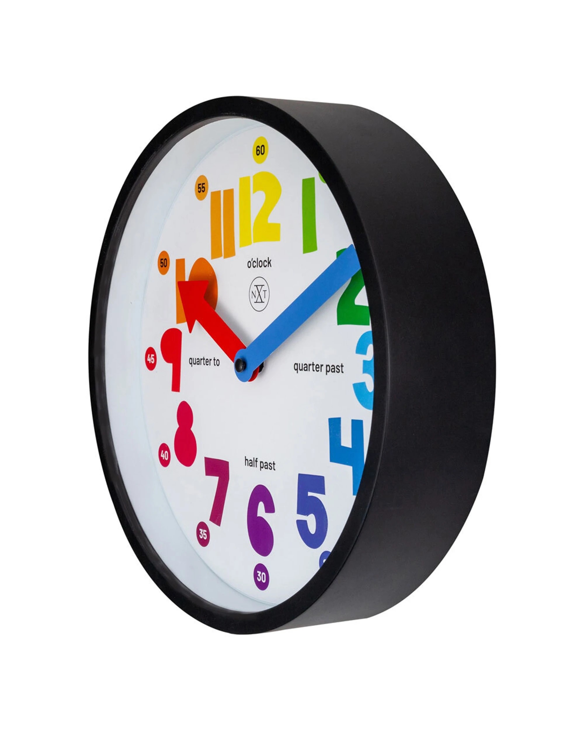 3 NeXtime 26cm Silent Movement Kids Wall Clock Learn The Time - Black, 3 of 6