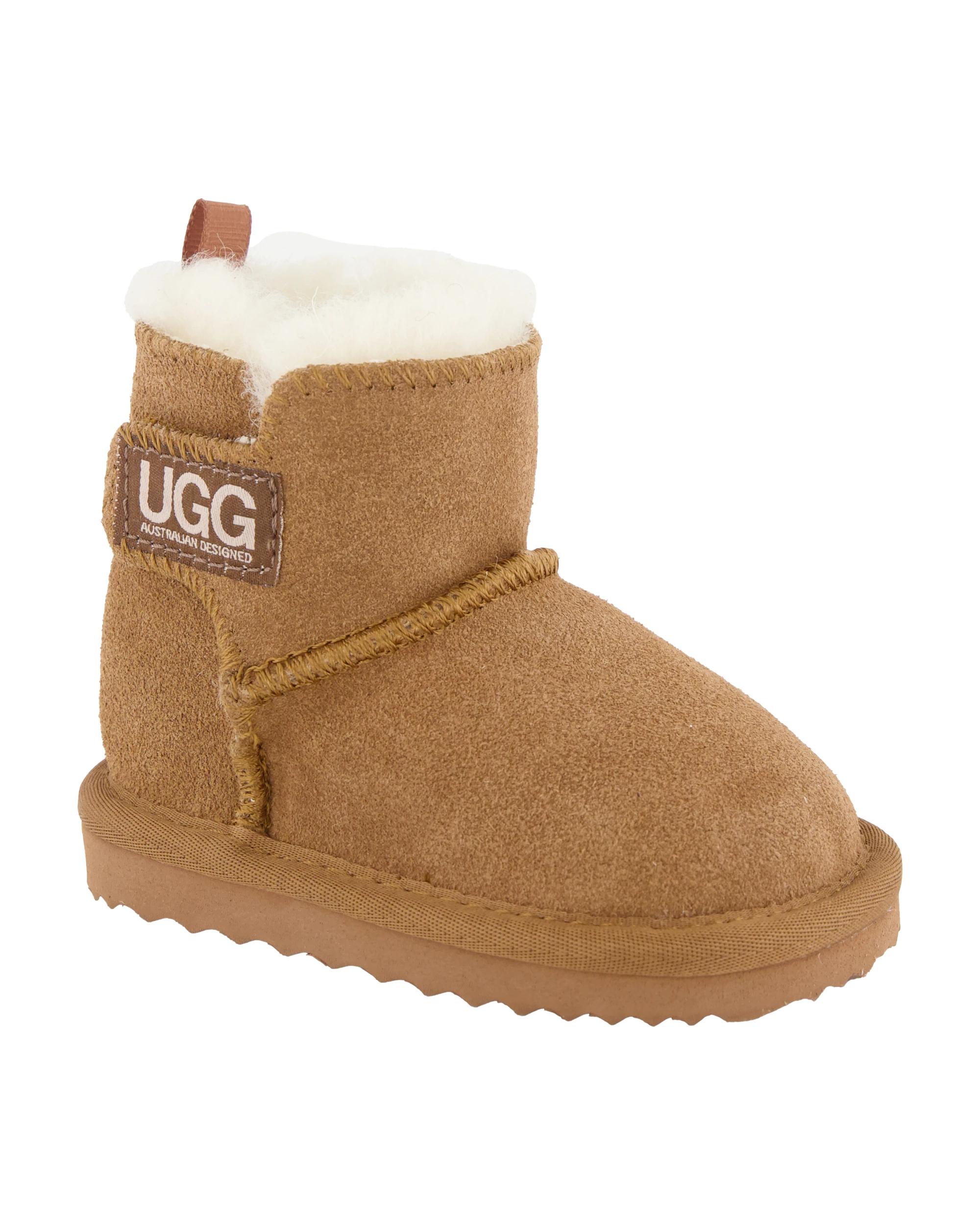 1 UGG Baby Suede Slipper Boots Chestnut, 1 of 4