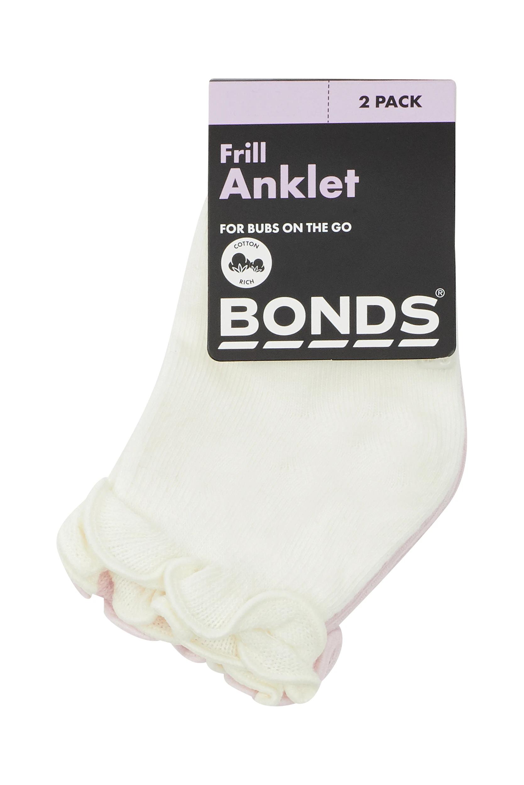 4 Bonds Baby 2 Pack Frill Anklet Socks MULTI, 4 of 9