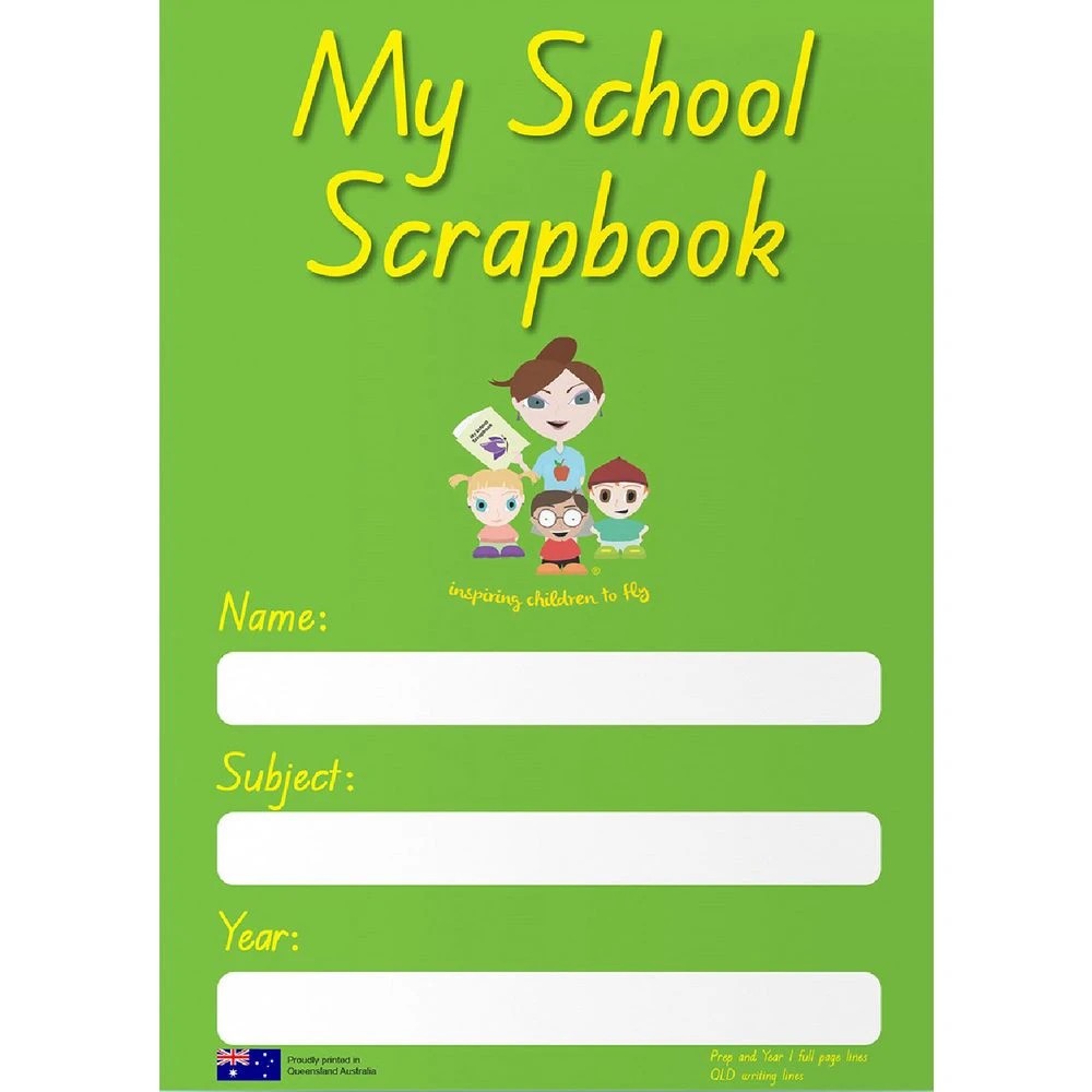 1 My School Scrapbook Prep-Year 1 QLD Full Page Green, 1 of 2