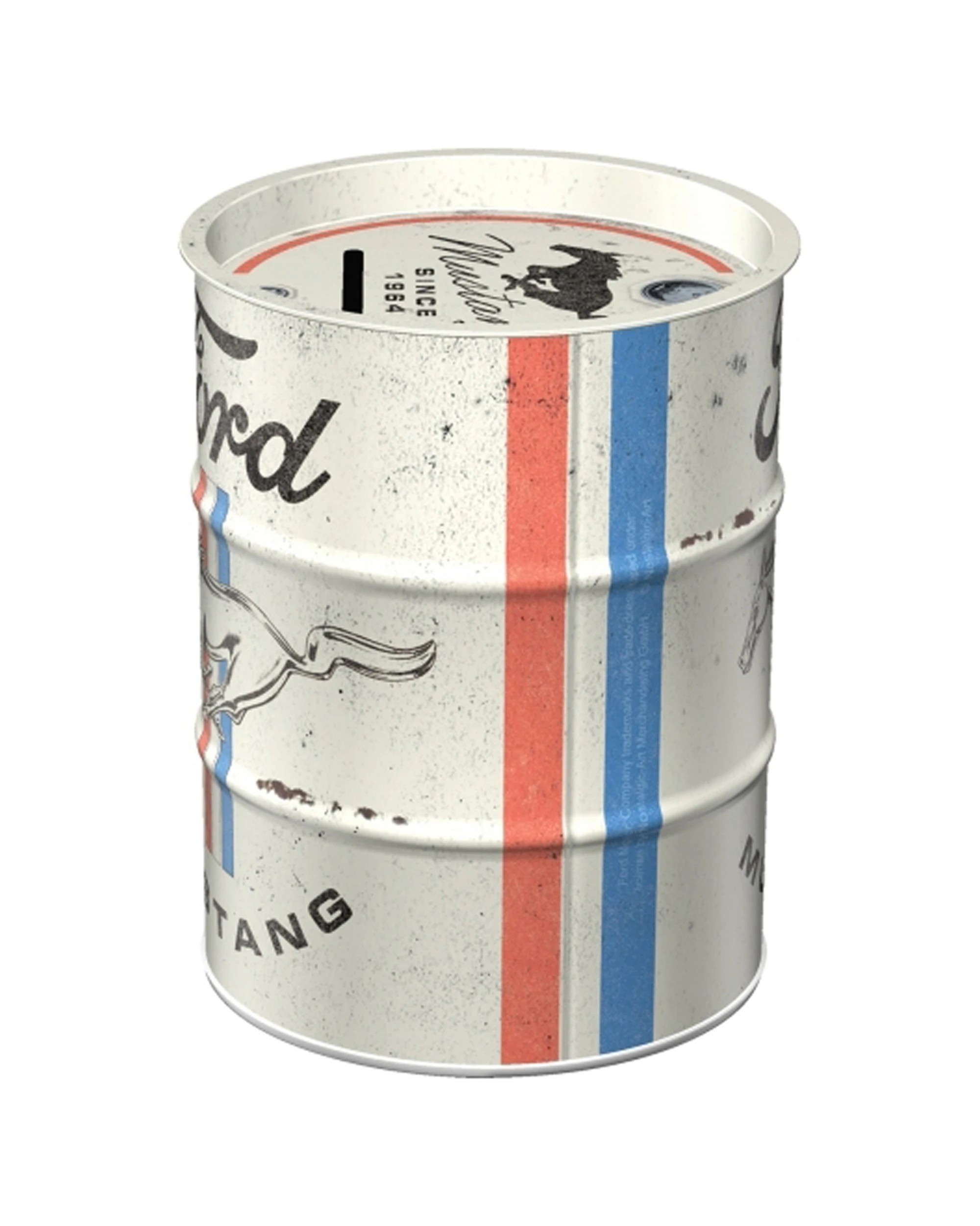 3 Nostalgic-Art Storage Money Box - Oil Barrel Ford Mustang - Multi, 3 of 3