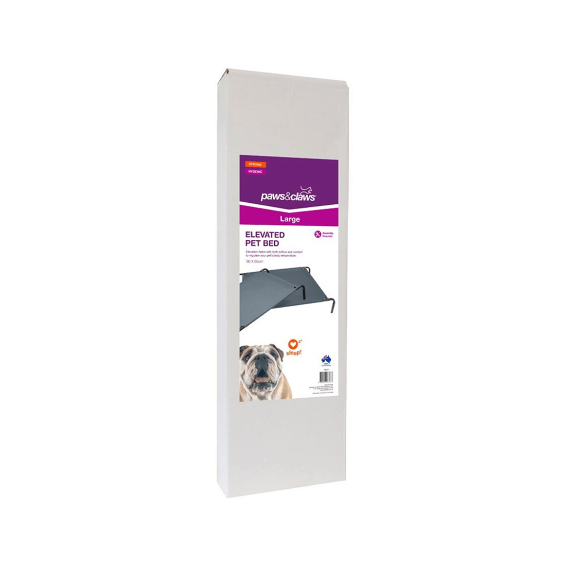 2 Paws And Claws 90cm Elevated Heavy Duty Raised Pet Dog Bed Large Grey
 - Grey, 2 of 2