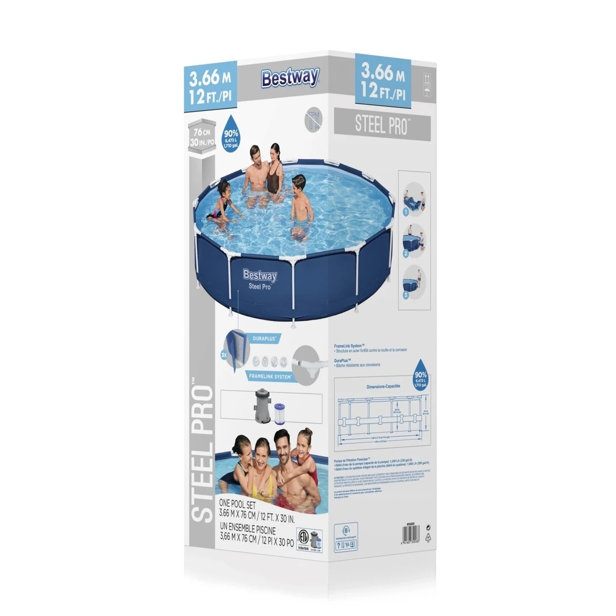 8 Bestway 12ft. Steel Pro Pool, 8 of 10