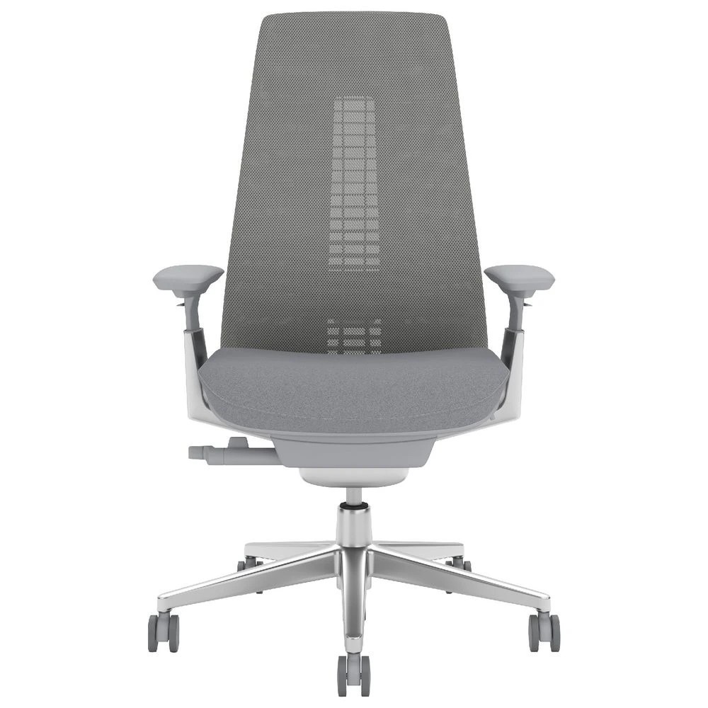 3 Haworth Fern Ergonomic Chair 4D Arms Adjustable Lumbar Grey Ergonomic Chairs and Desk Chairs, 3 of 5