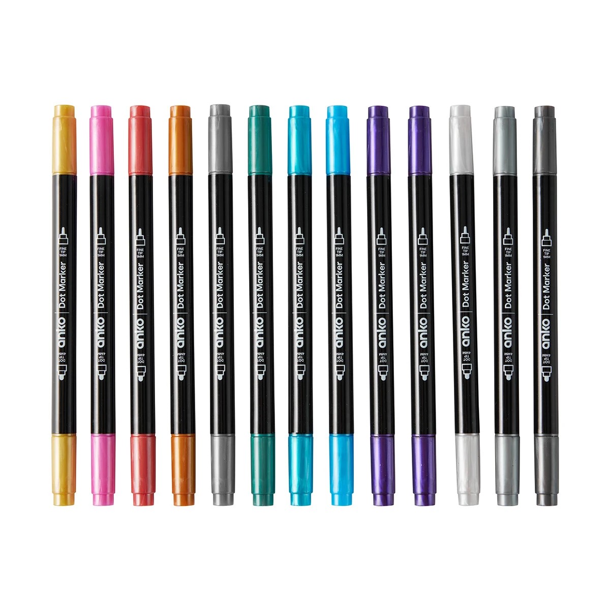 2 12 Pack Dual End Dot Markers - Metallic Ink, 2 of 5