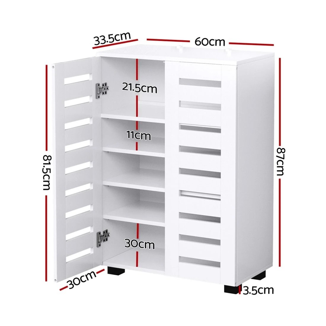 4 Artiss Shoe Rack Storage Cabinet 20 Pairs 5-tier
 - white, 4 of 8