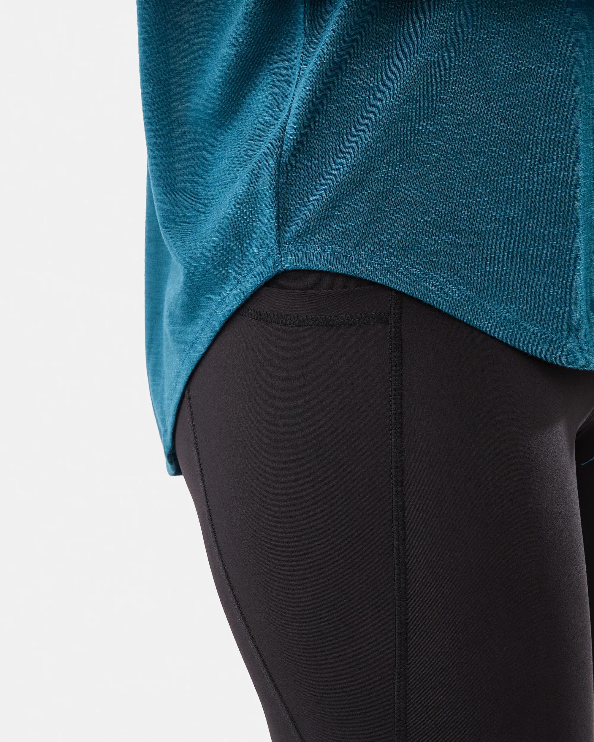 6 Active Womens Relax Sleeve T-shirt Deep Teal, 6 of 6