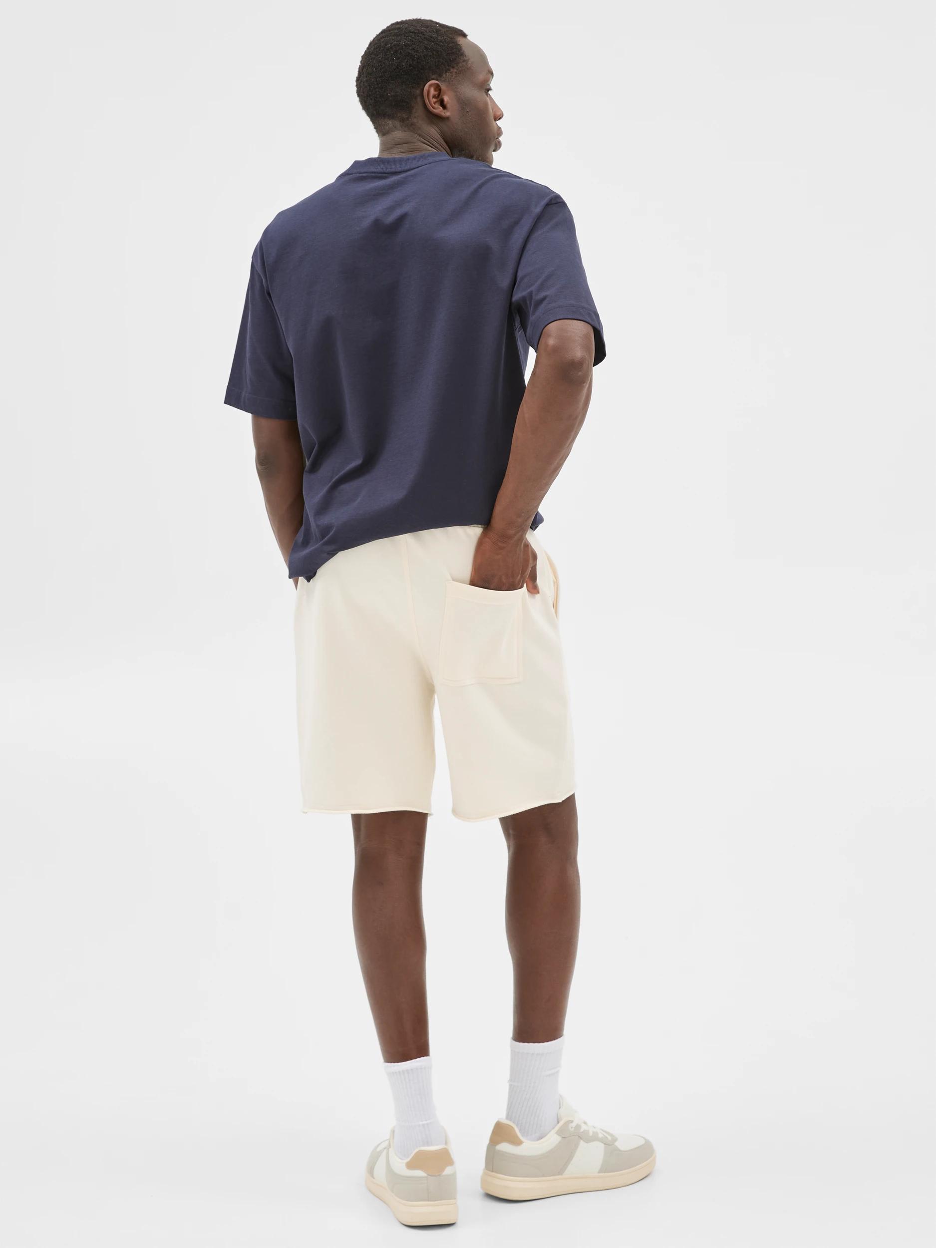 6 Australian Cotton Washed Fleece Shorts- Commons BONE, 6 of 6