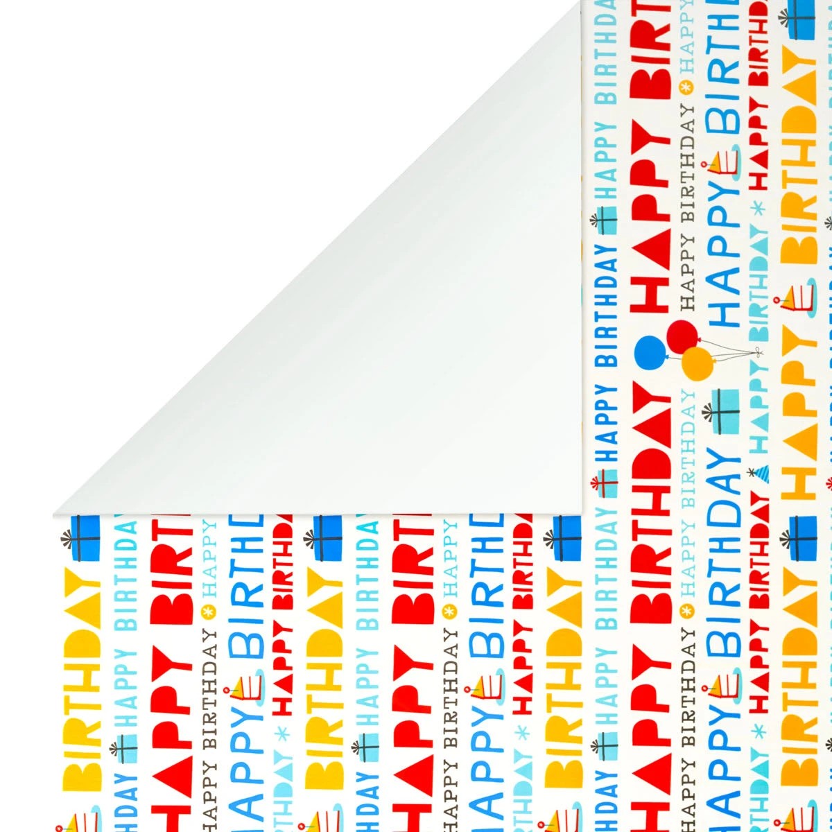 2 Hallmark Gift Wrap Roll - Happy Birthday, 2 of 3