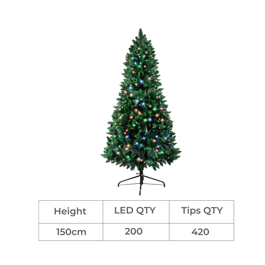 3 Santaco Slim Led Christmas Trees 1.5m, 3 of 7