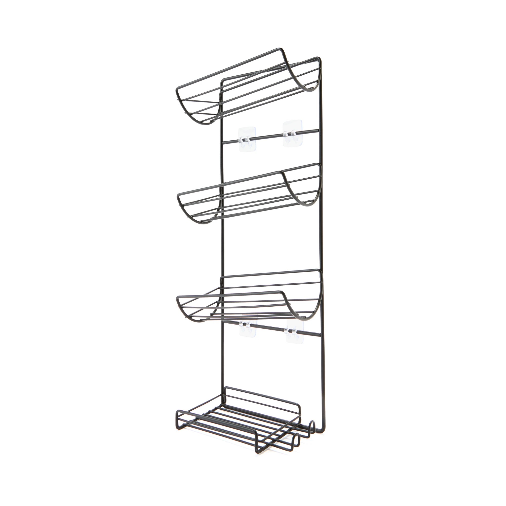 3 Shower Bottle Wall Caddy - Black, 3 of 8