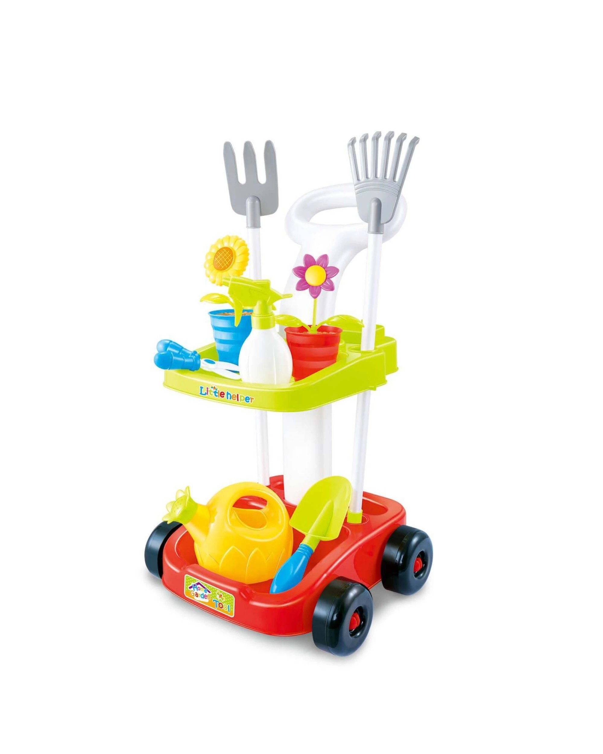 1 GEM Toys Children's Gardening Trolley Set with Fake Garden Tools for Toddlers, 1 of 2