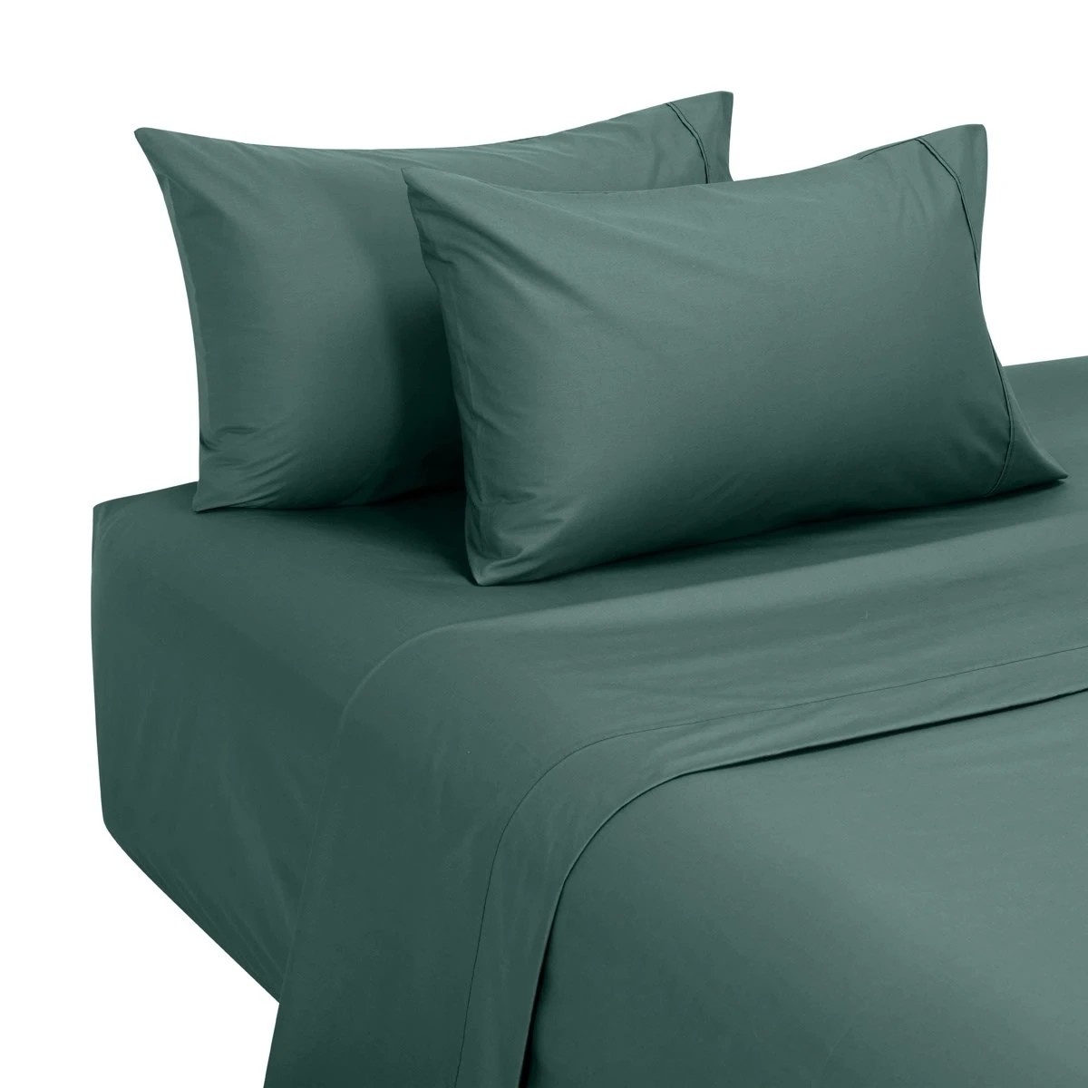 5 250 Thread Count Cotton Rich Sheet Set - King Bed, Teal, 5 of 6