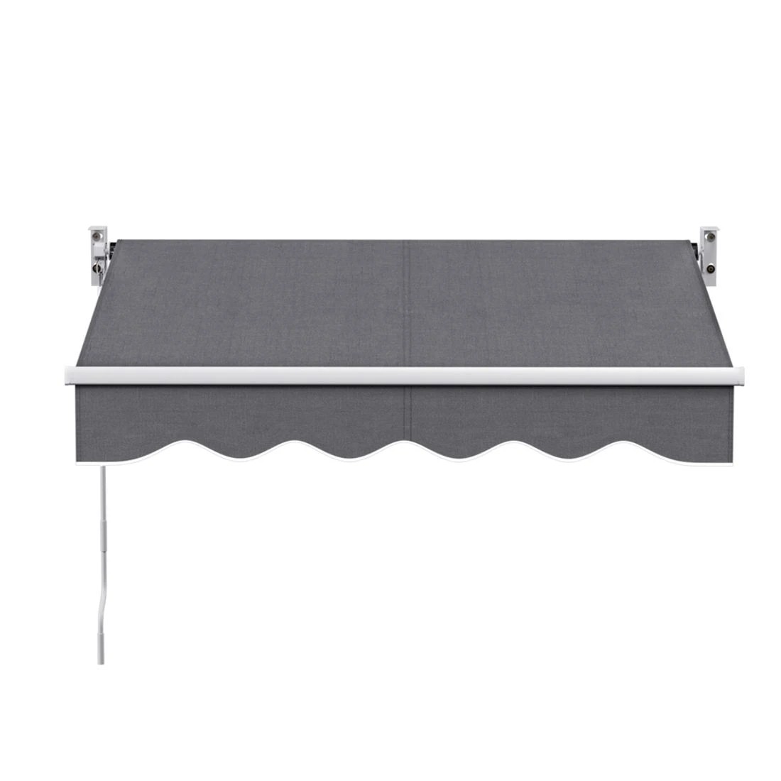 3 Instahut Retractable Folding Arm Awning Manual Sunshade 2Mx1.5M - Grey, 3 of 6