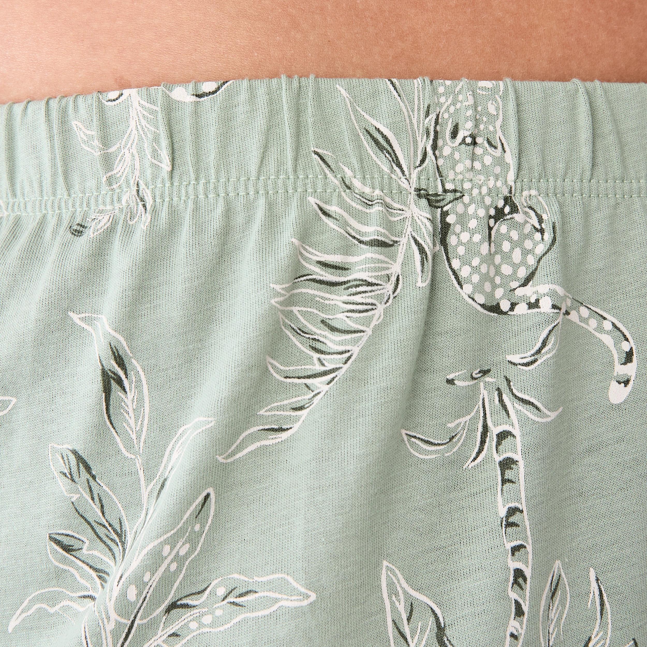 4 3/4 Print Knit Pants LEOPARDS ICEBERG GREEN, 4 of 4