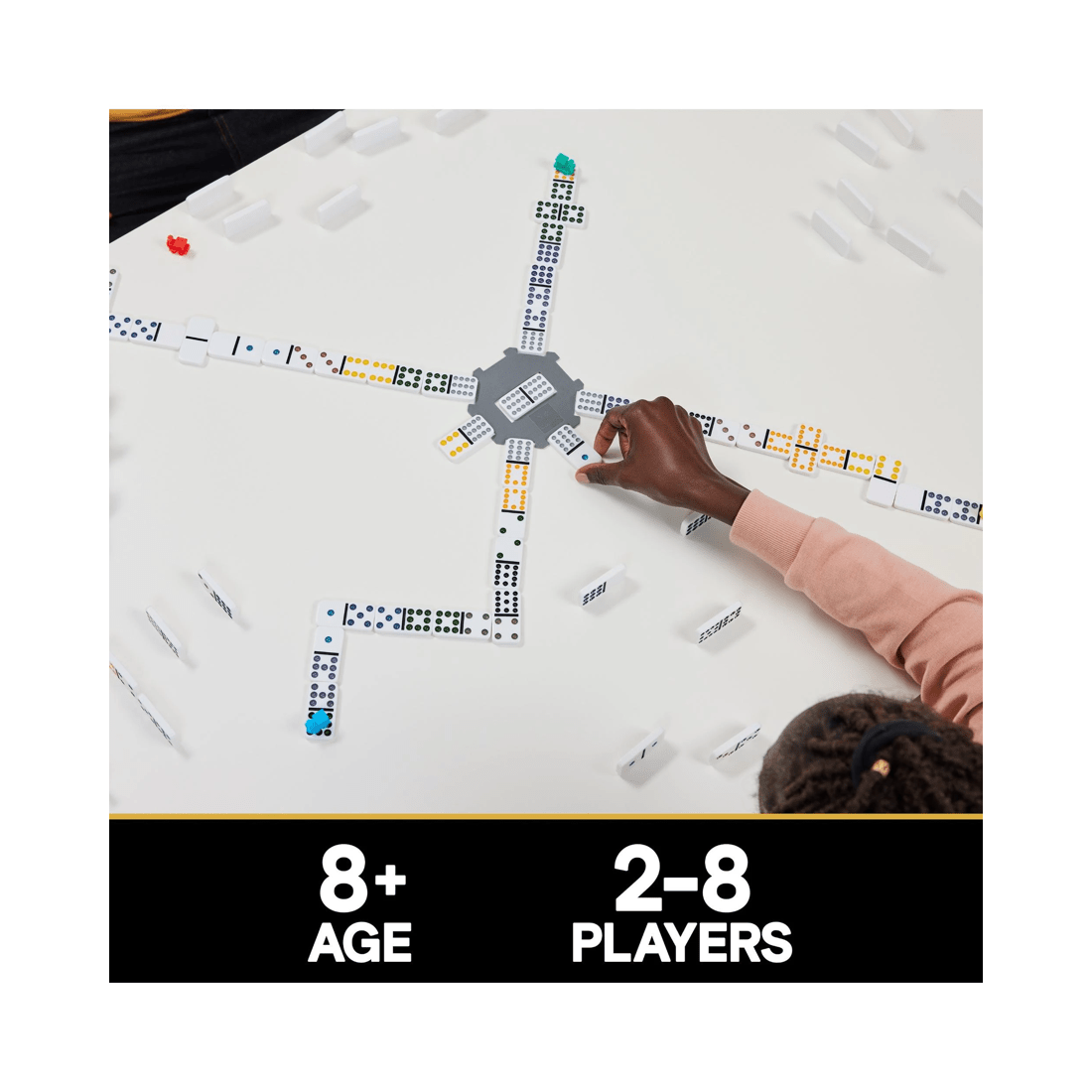 6 Cardinal Games Cardinal Classics Mexican Train Dominoes Set in Aluminium Carry Case, 6 of 7