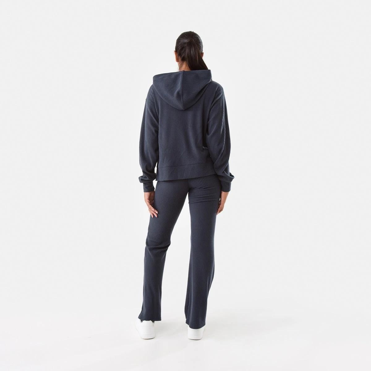 4 Everlast Womens Ribbed Luxe Hoodie Wshed Navy, 4 of 6