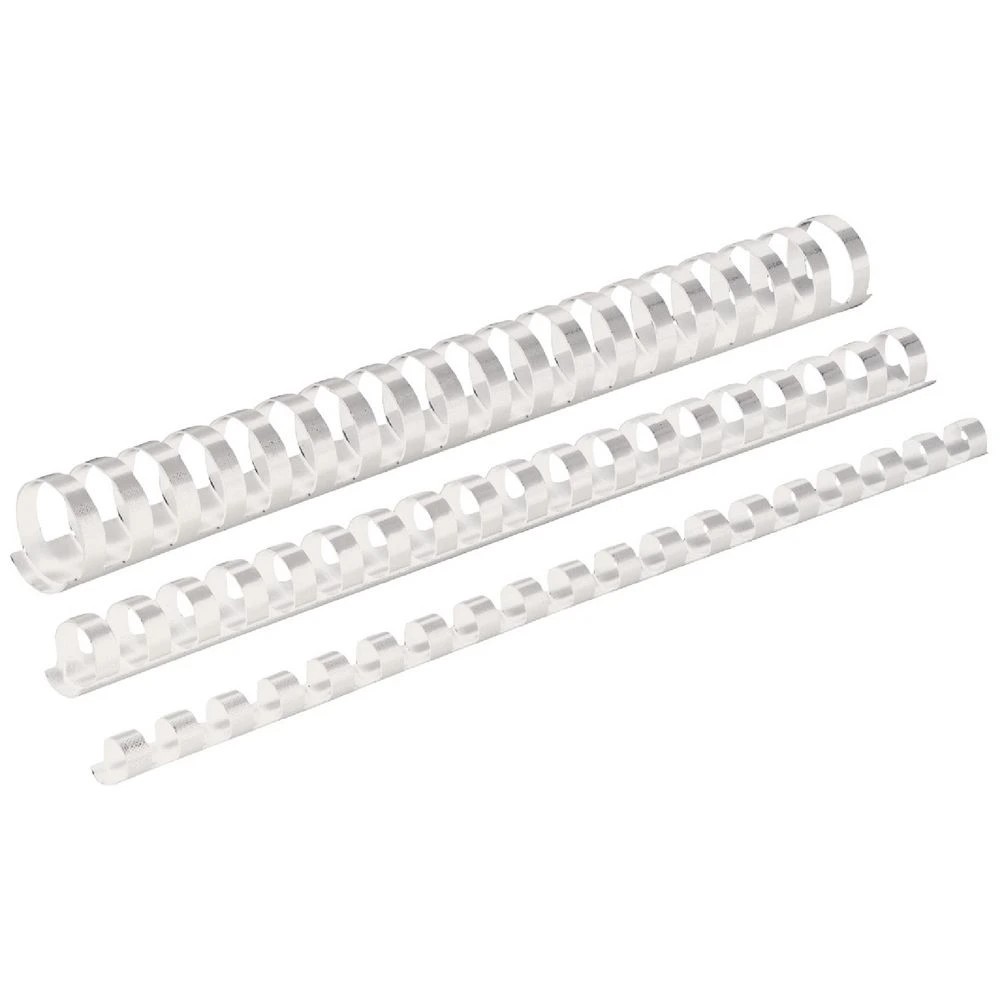 4 Fellowes Binding Combs 21 Loop 6mm White 25 Pack, 4 of 4