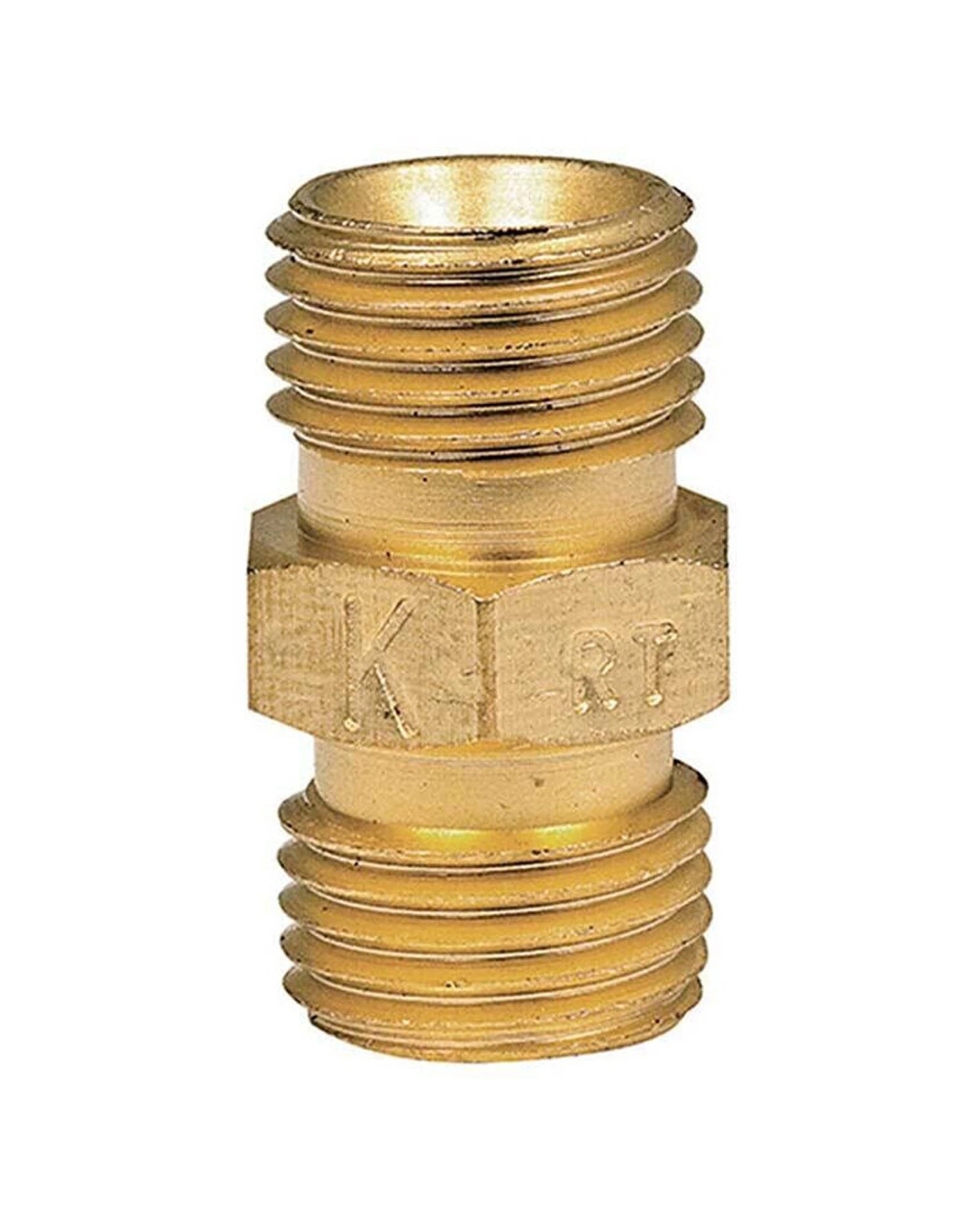1 Companion Quarter Inch BSP Male To Male Gas Adaptor Straight Design Easy To Use - Gold, 1 of 1