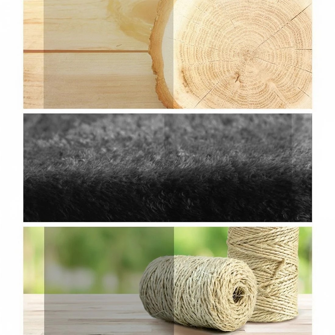 3 i.Pet Cat Tree 193cm Tower Scratching Post Scratcher Condo House Trees - Grey, 3 of 6