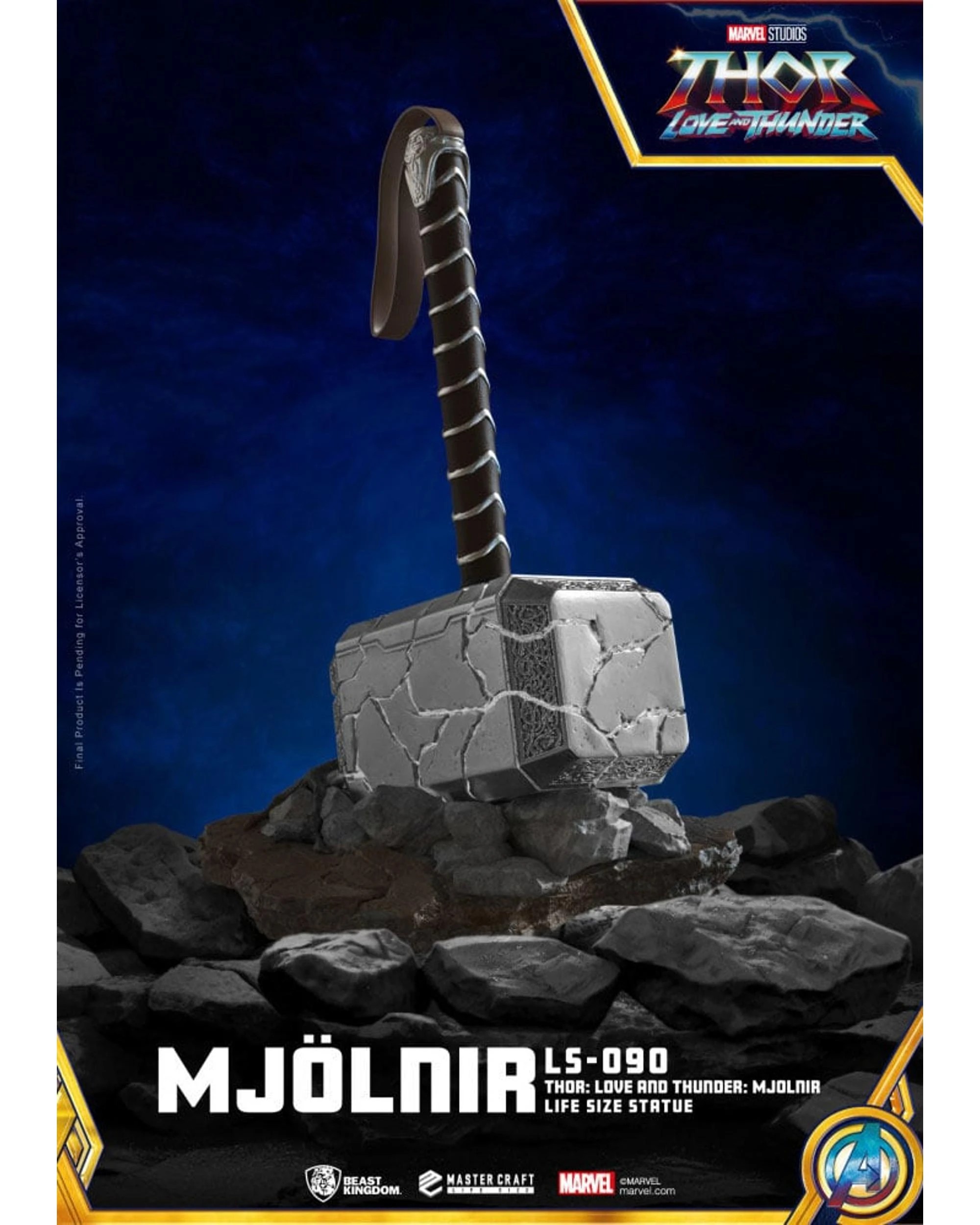 4 Beast Kingdom Marvel Life Size Thor Love And Thunder Mjolnir Statue, 4 of 5