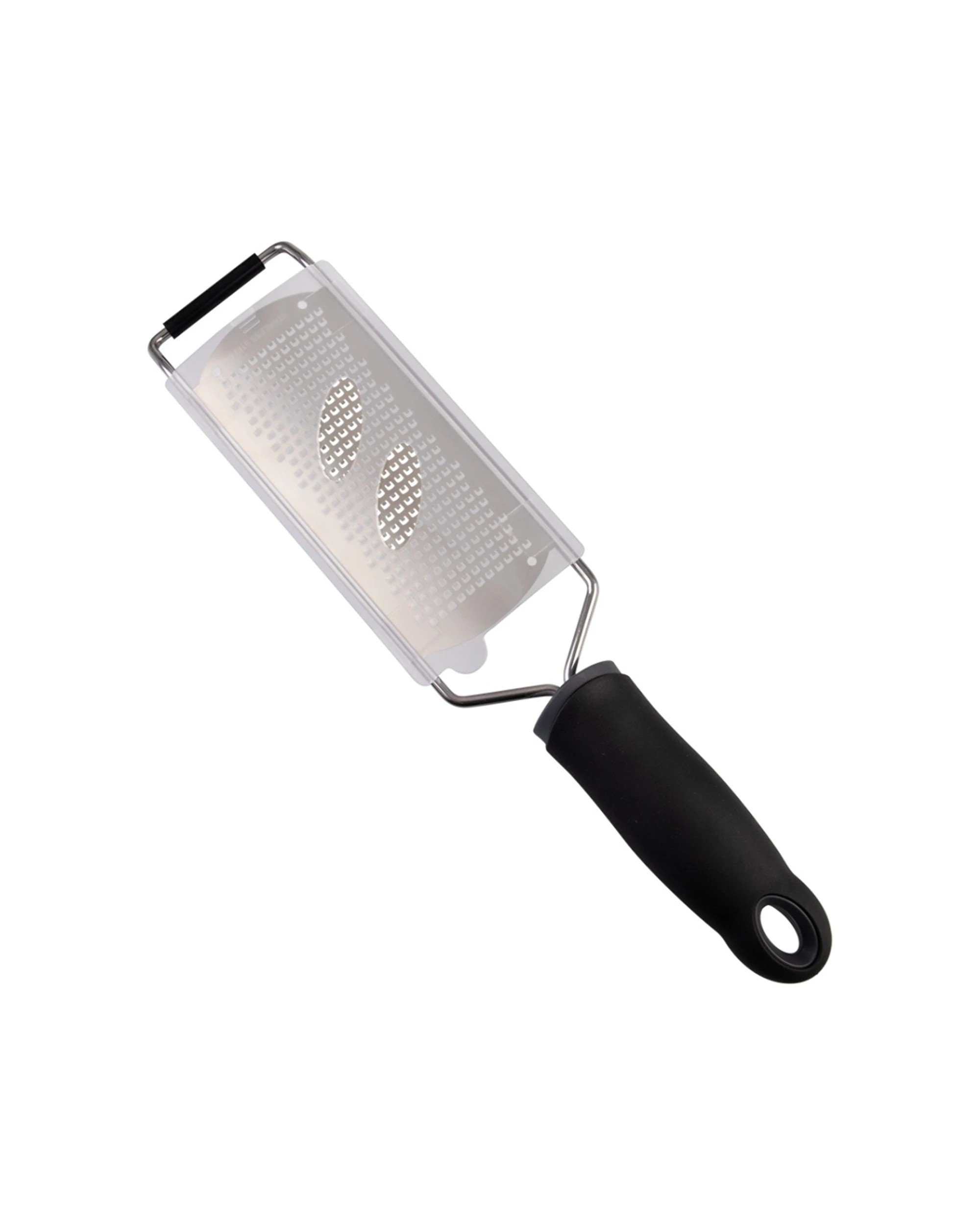 3 Appetito Stainless Steel Micro Grater With Soft Grip Handle Fine - Black, 3 of 6