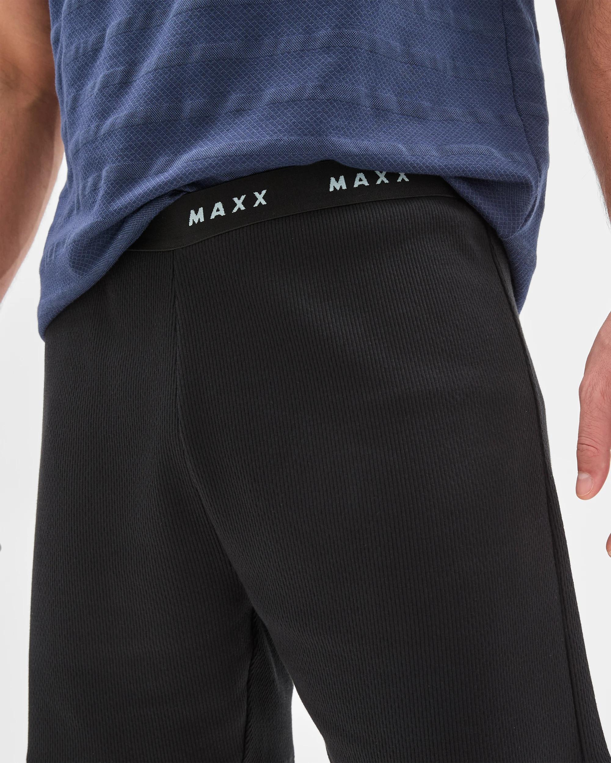 3 Australian Cotton Blend Mens Sleep Jersey Shorts - Maxx BLACK, 3 of 6