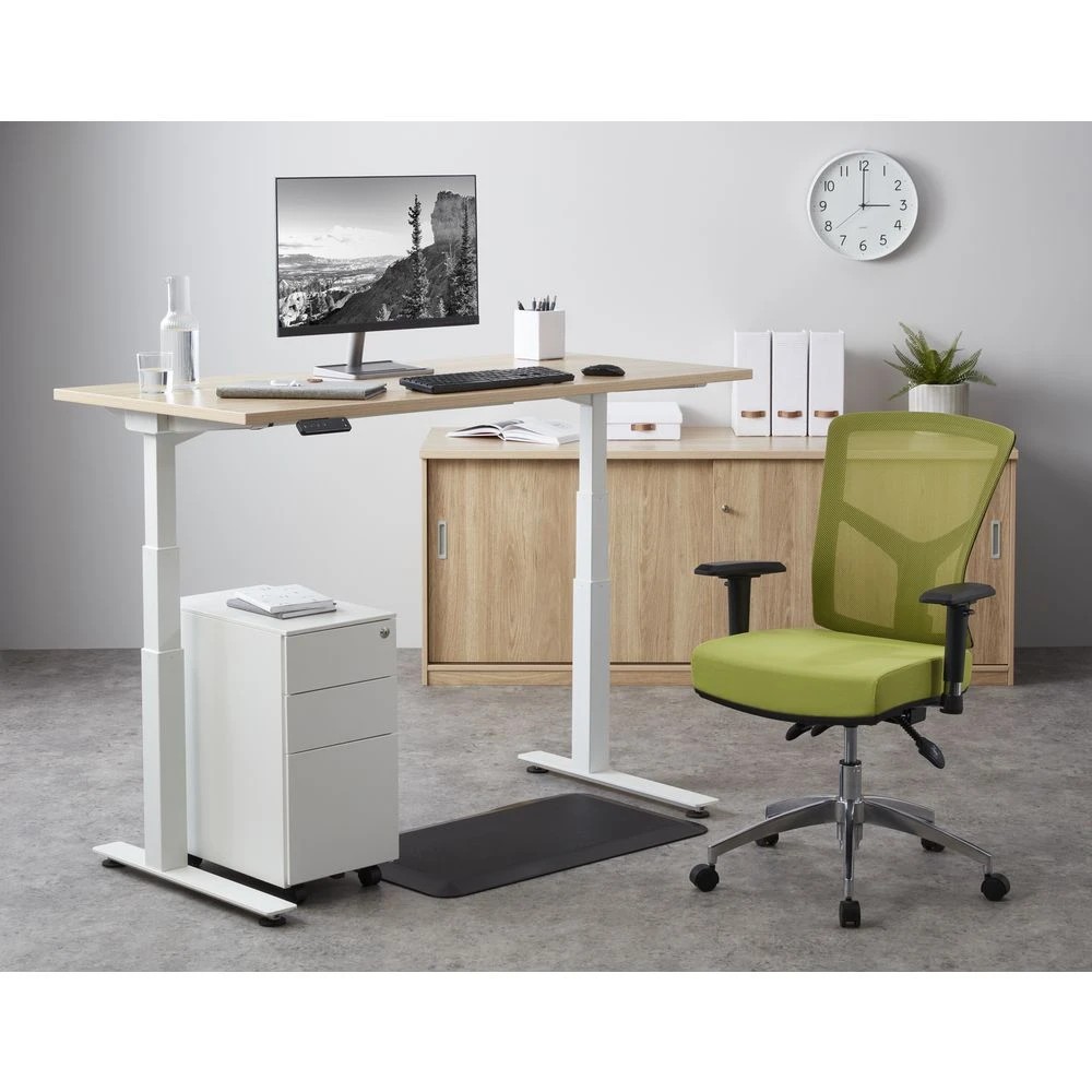7 Stilford S2 Electric Sit Stand Desk 1500mm White/Oak, 7 of 7
