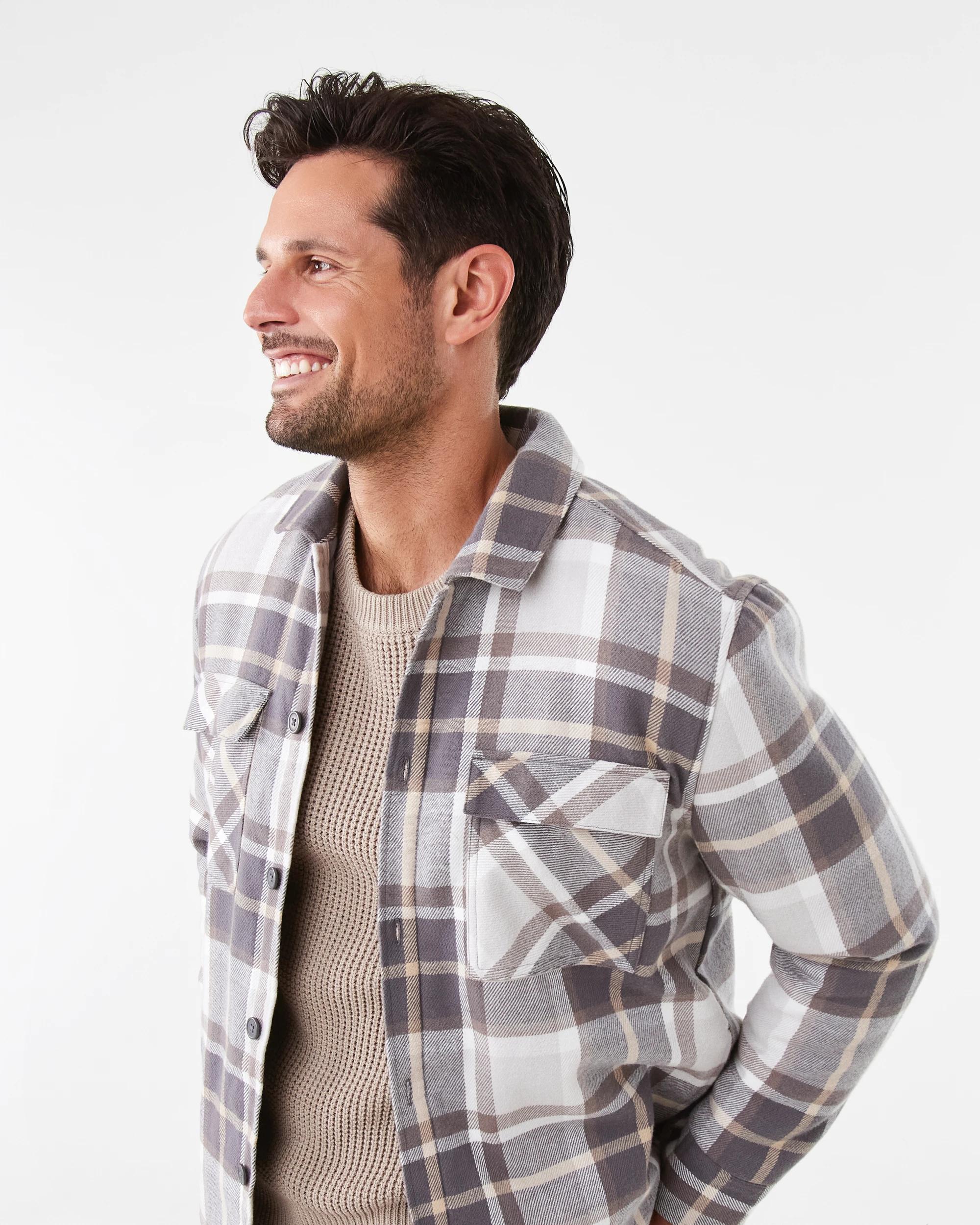 5 Check Shacket Brn Check, 5 of 8