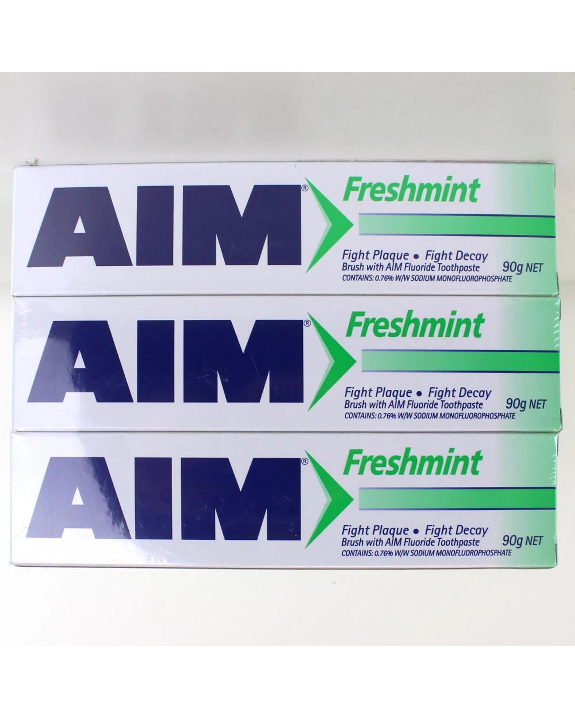 3 Aim 24pc Fluoride Toothpaste Tube Freshmint Dental Oral Care 90g - Multi, 3 of 3