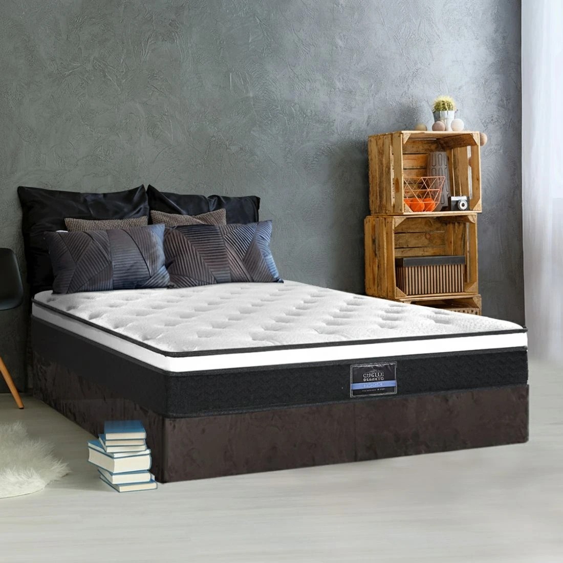 8 Giselle Bedding 21cm Mattress Euro Top King Single - Multi, 8 of 8