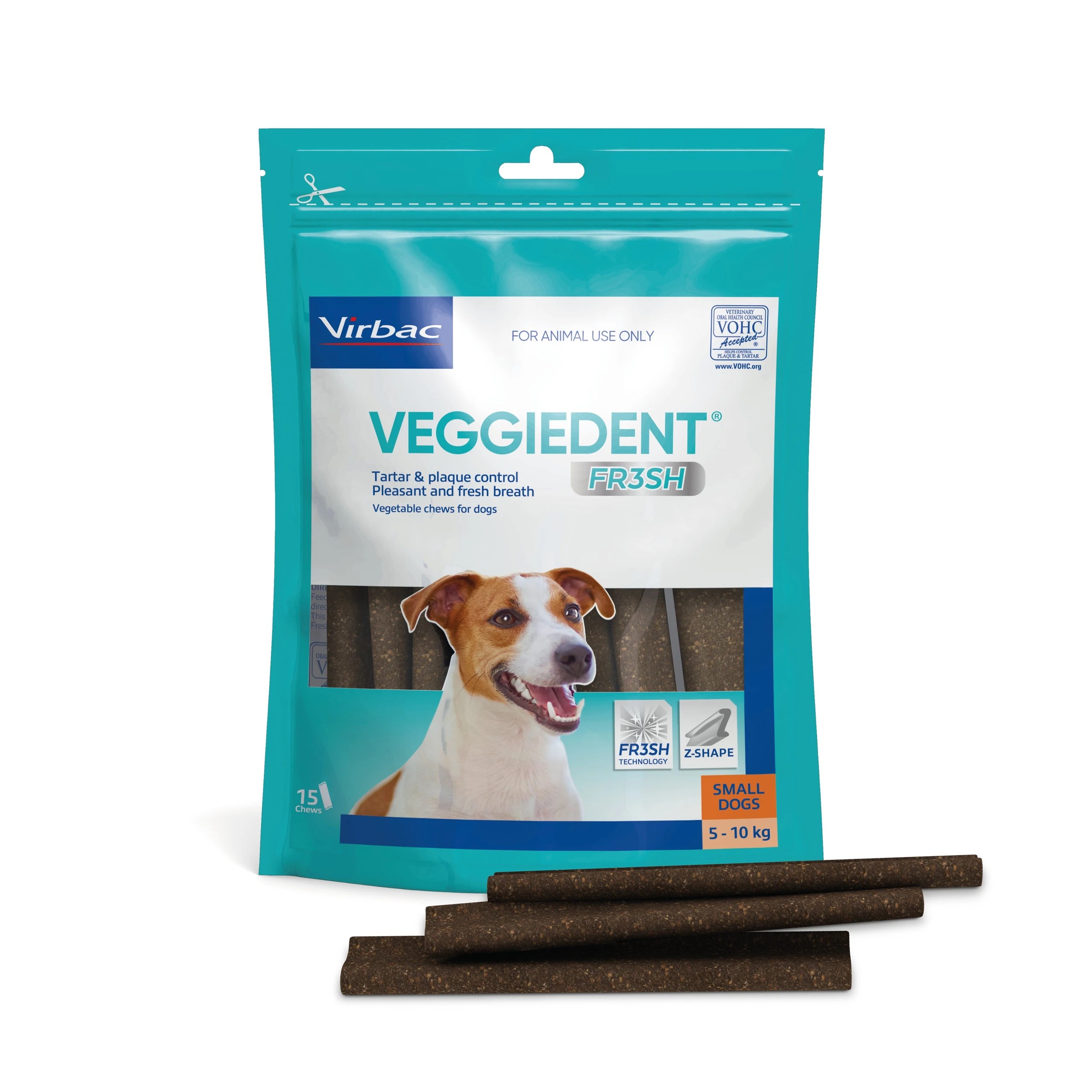 1 Veggiedent Fresh Small 5-10kg 15 Chews, 1 of 3