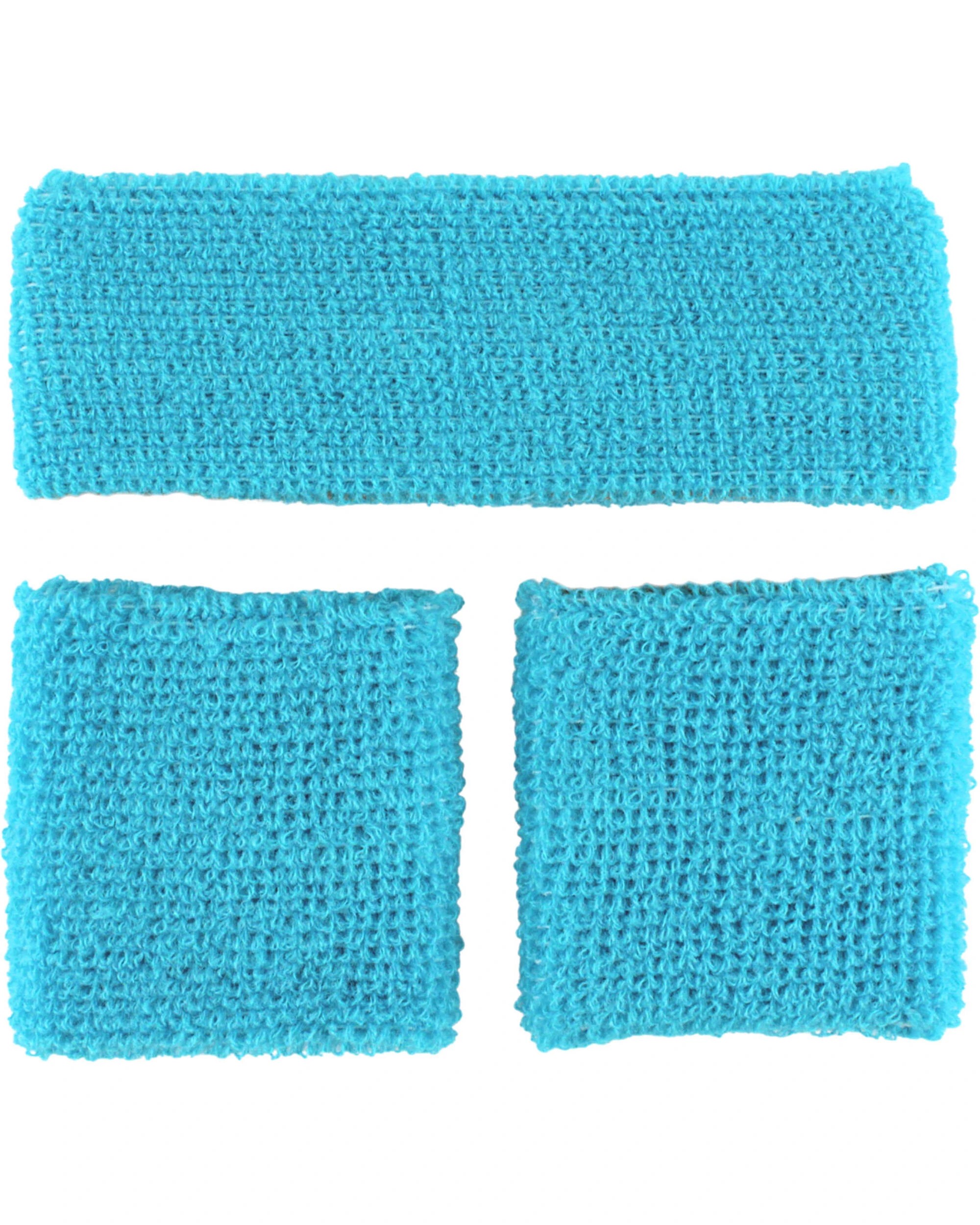 1 Partyrama Bright Blue Sweatband Set - Blue, 1 of 3