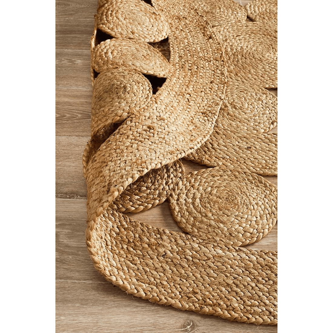 6 Rug Culture Atrium Pilu Natural Jute Rug, Hand-braided Flat-weave, Beige
 - beige, 6 of 6