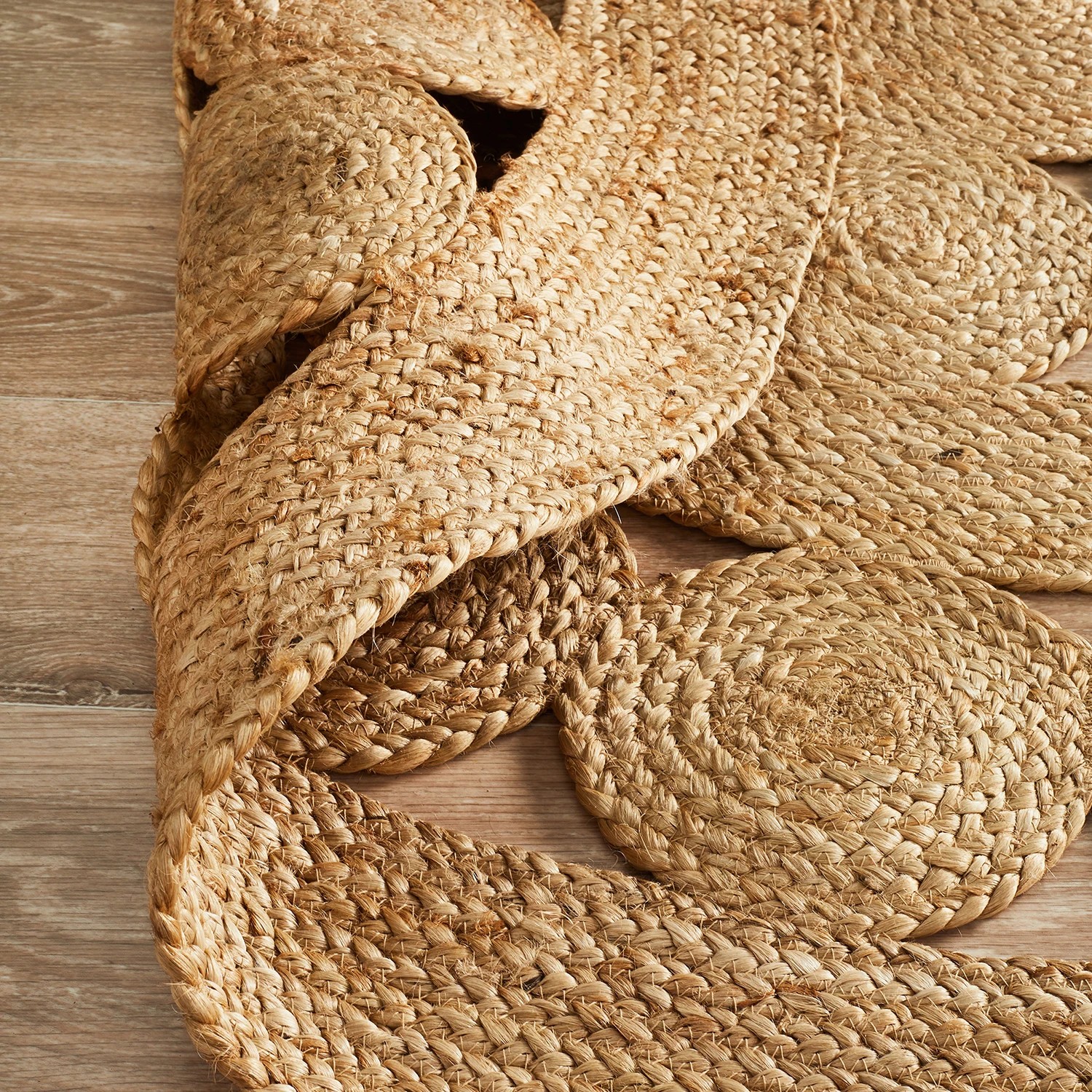6 Common Ground Rugs Solace Pilu 120x120cm - Small Round Handwoven Jute Rug - Natural, 6 of 6