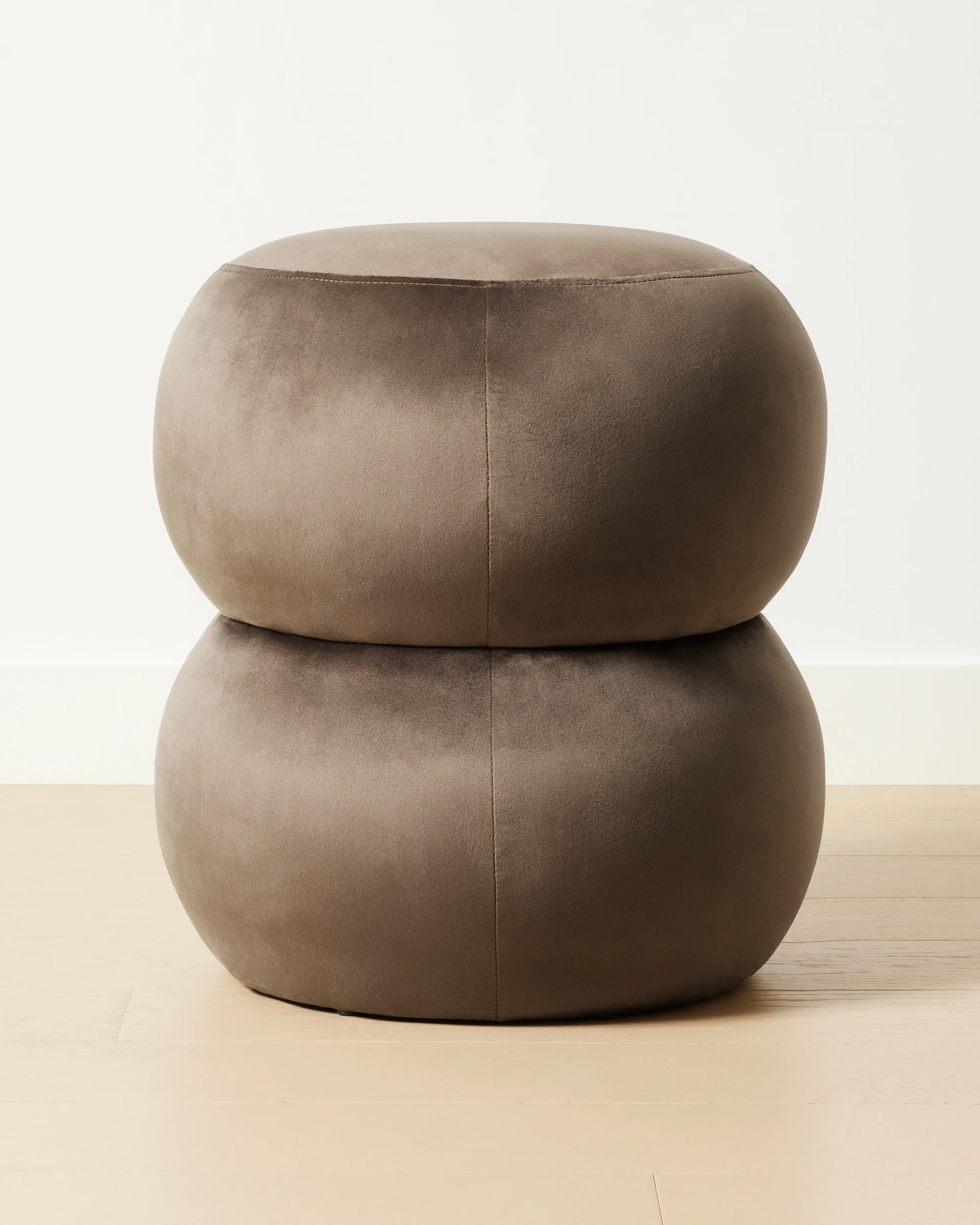 1 Aleks Velvet Ottoman, 1 of 4
