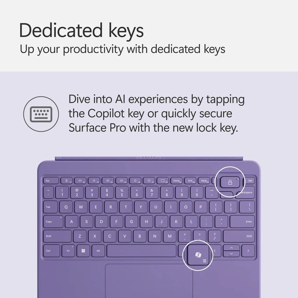 3 Microsoft Surface Pro 12-inch Keyboard Violet, 3 of 9