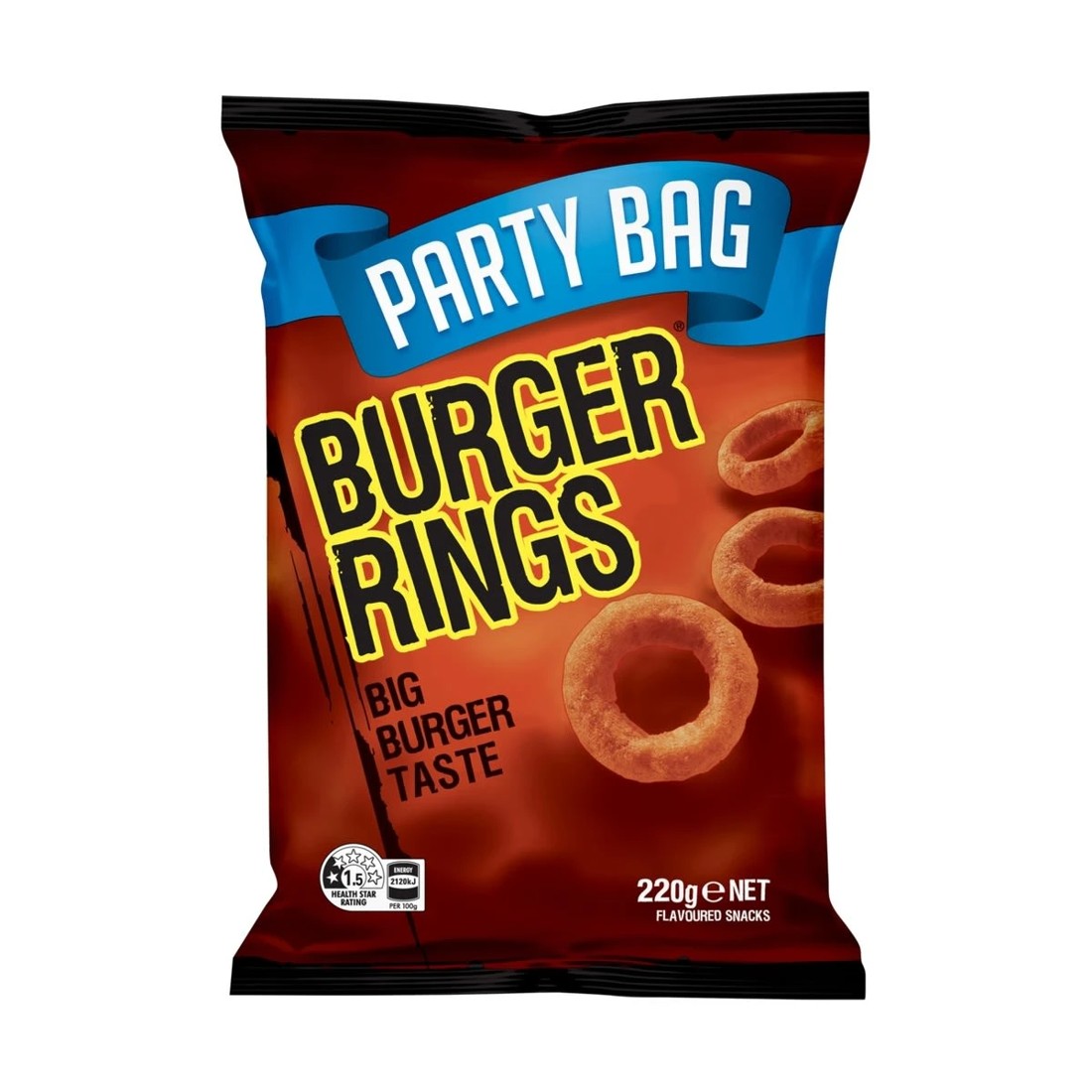 1 Burger Rings Party Bag 220g, 1 of 3