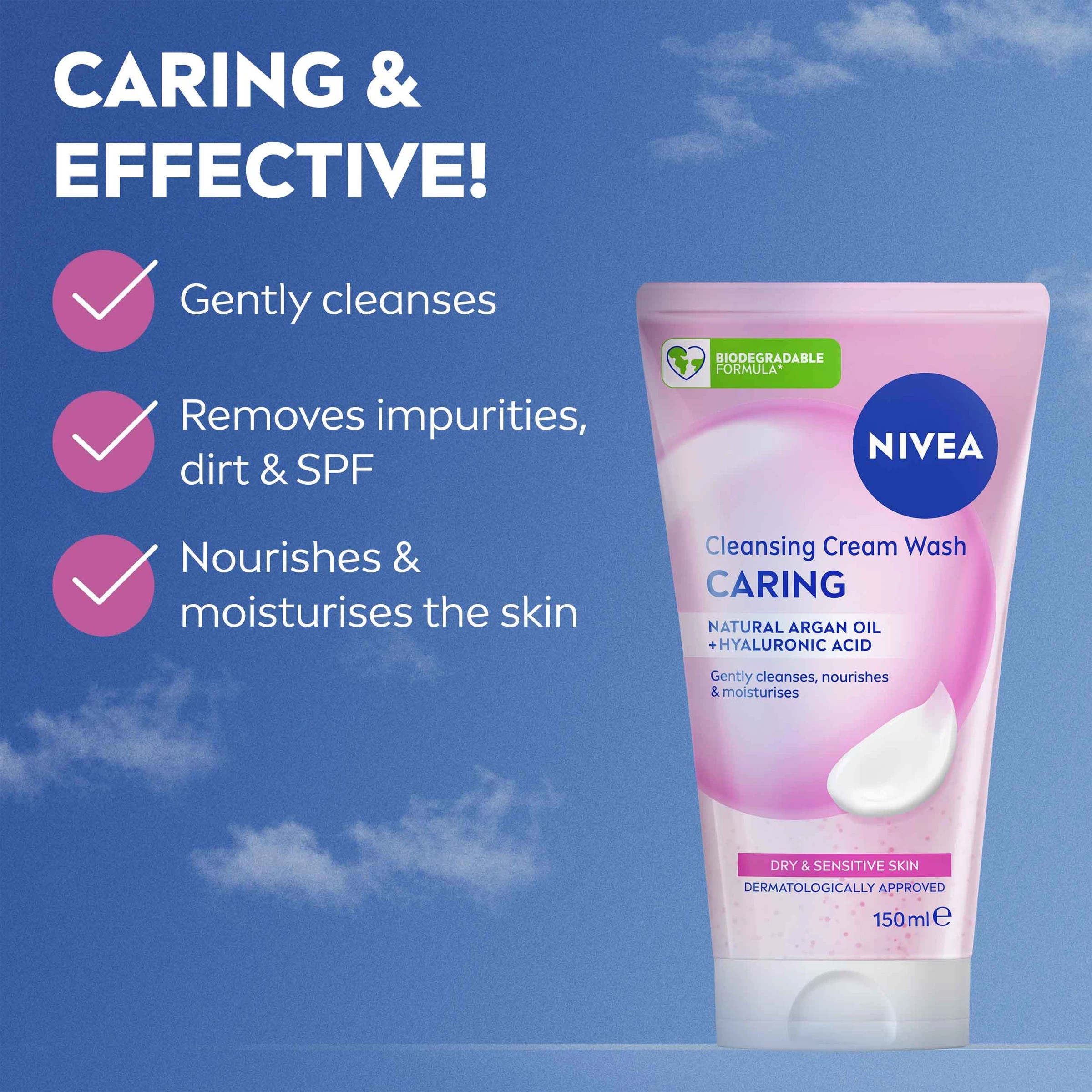 5 Nivea Gentle Cleansing Cream Wash 150ml - Almond Oil and Hydramine, 5 of 10