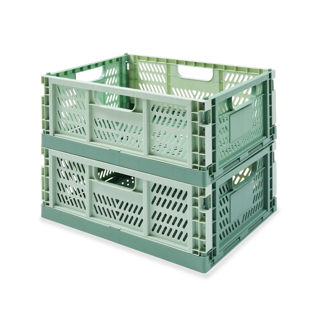 9 15L Collapsible Crate - Medium, Green, 9 of 10